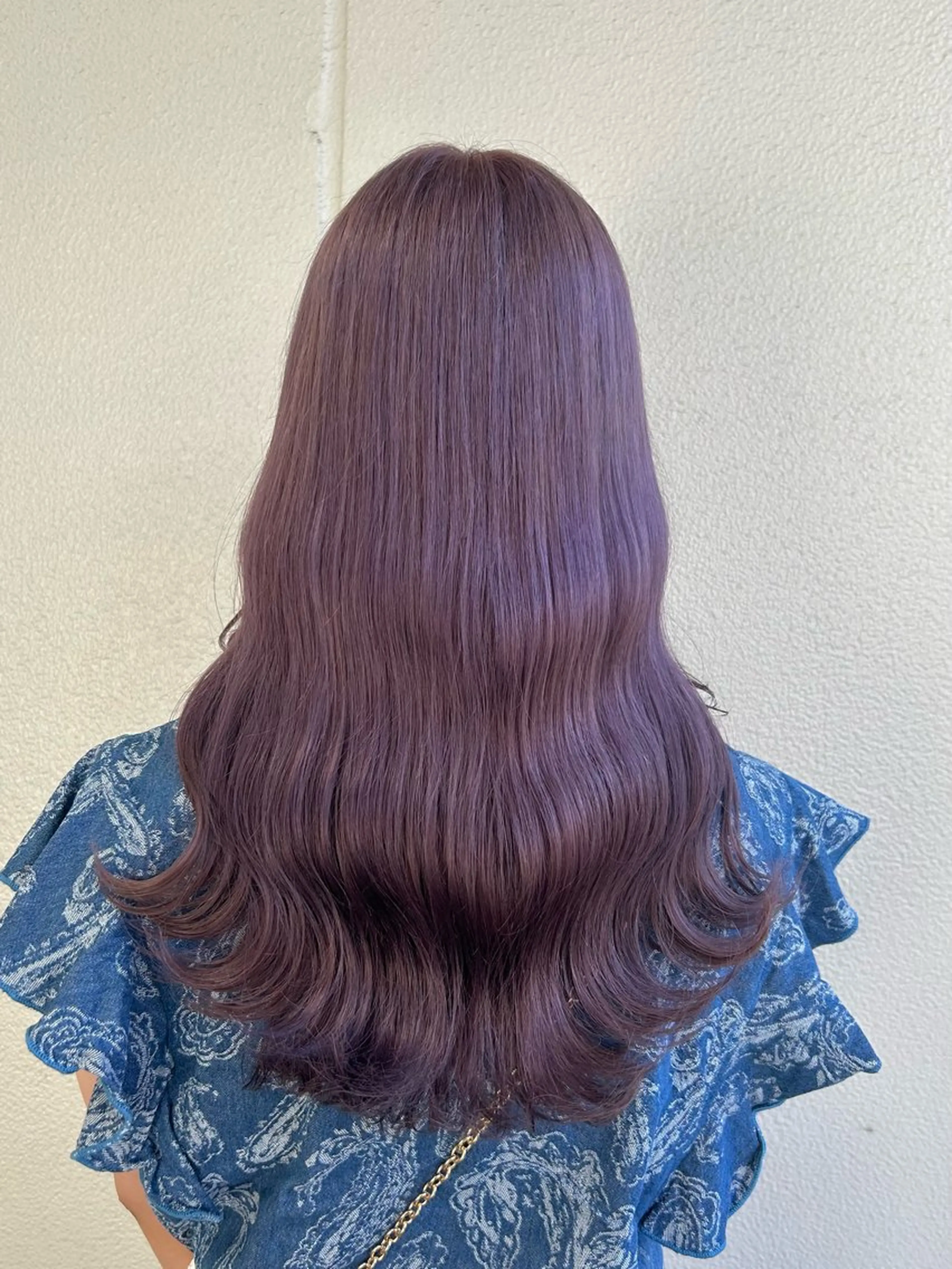 ロング カラー グレージュ ラベンダーカラー ラベンダーグレージュ ラベンダーグレー 《暖色/韓国hair 》🇰🇷桑原ユキネのヘアスタイル