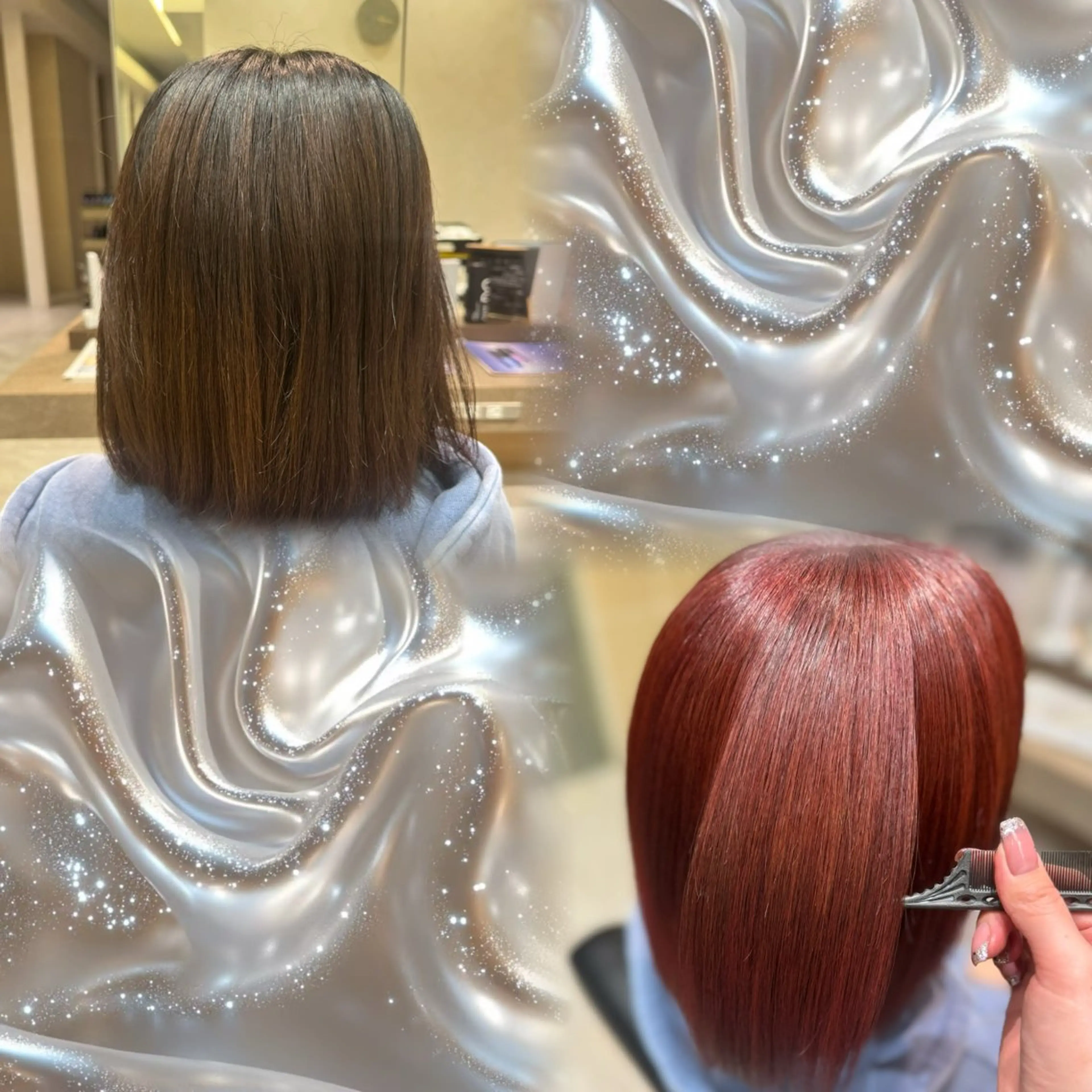 ミディアム カラー ダブルカラー ヘアカラー トリートメント sakura❀/板橋 モデル募集中🪄︎︎のヘアスタイル