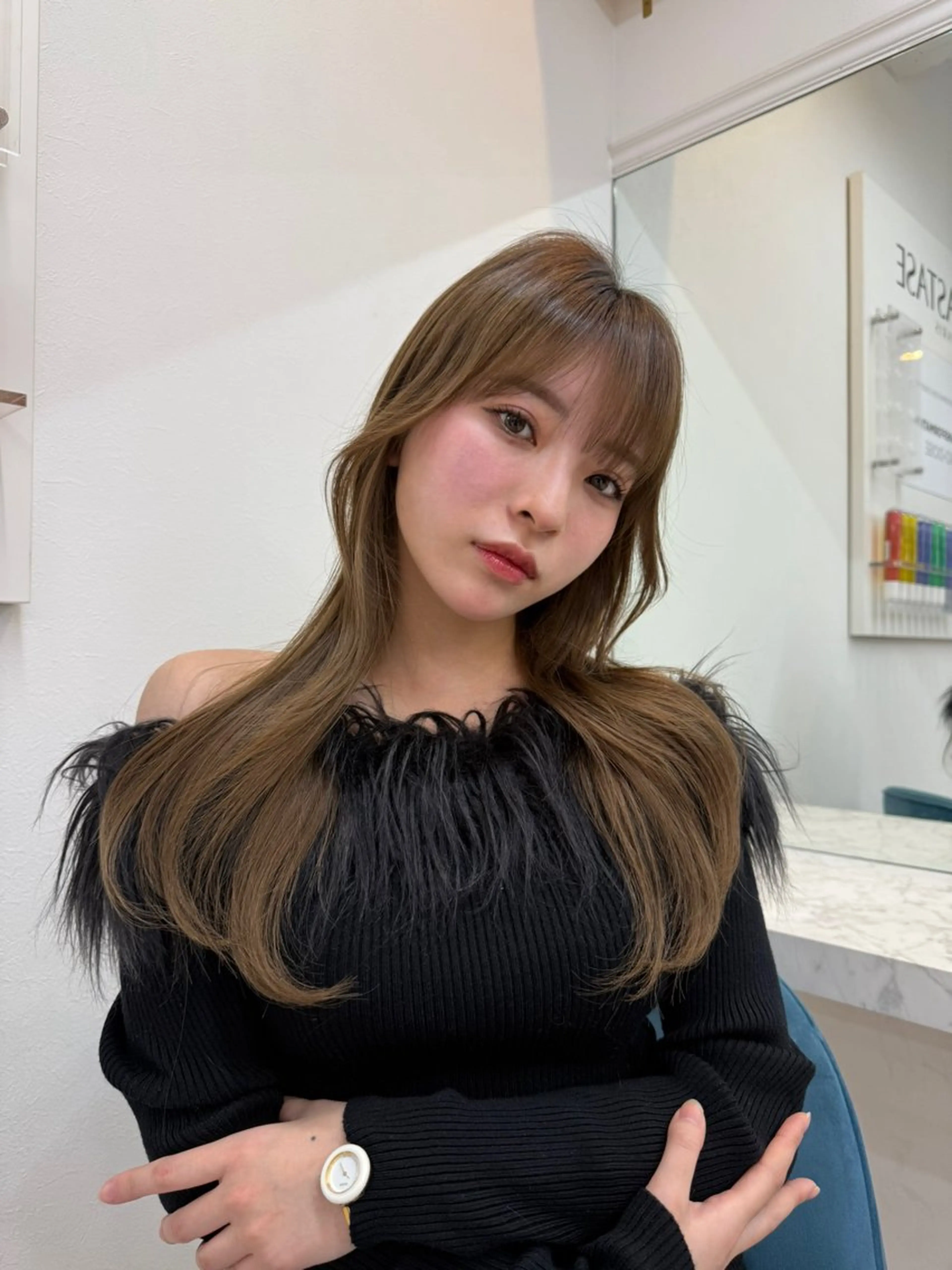 ロング カラー きむらさくら/透明感 /レイヤーカットのヘアスタイル