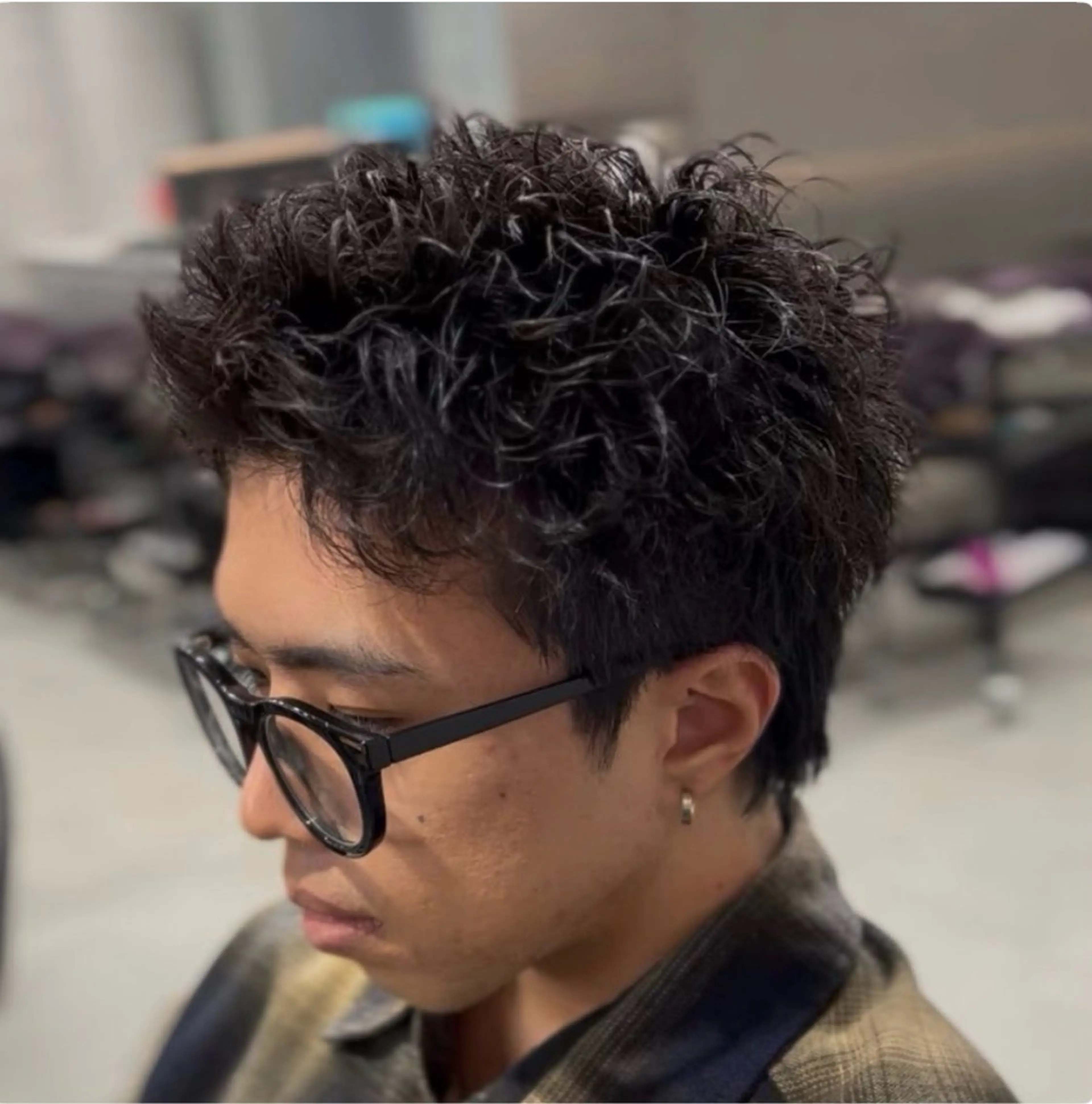 ショート カラー パーマ メンズ カット パーマ 🔥メンズ 特化🔥菊水皐暉🔥のヘアスタイル