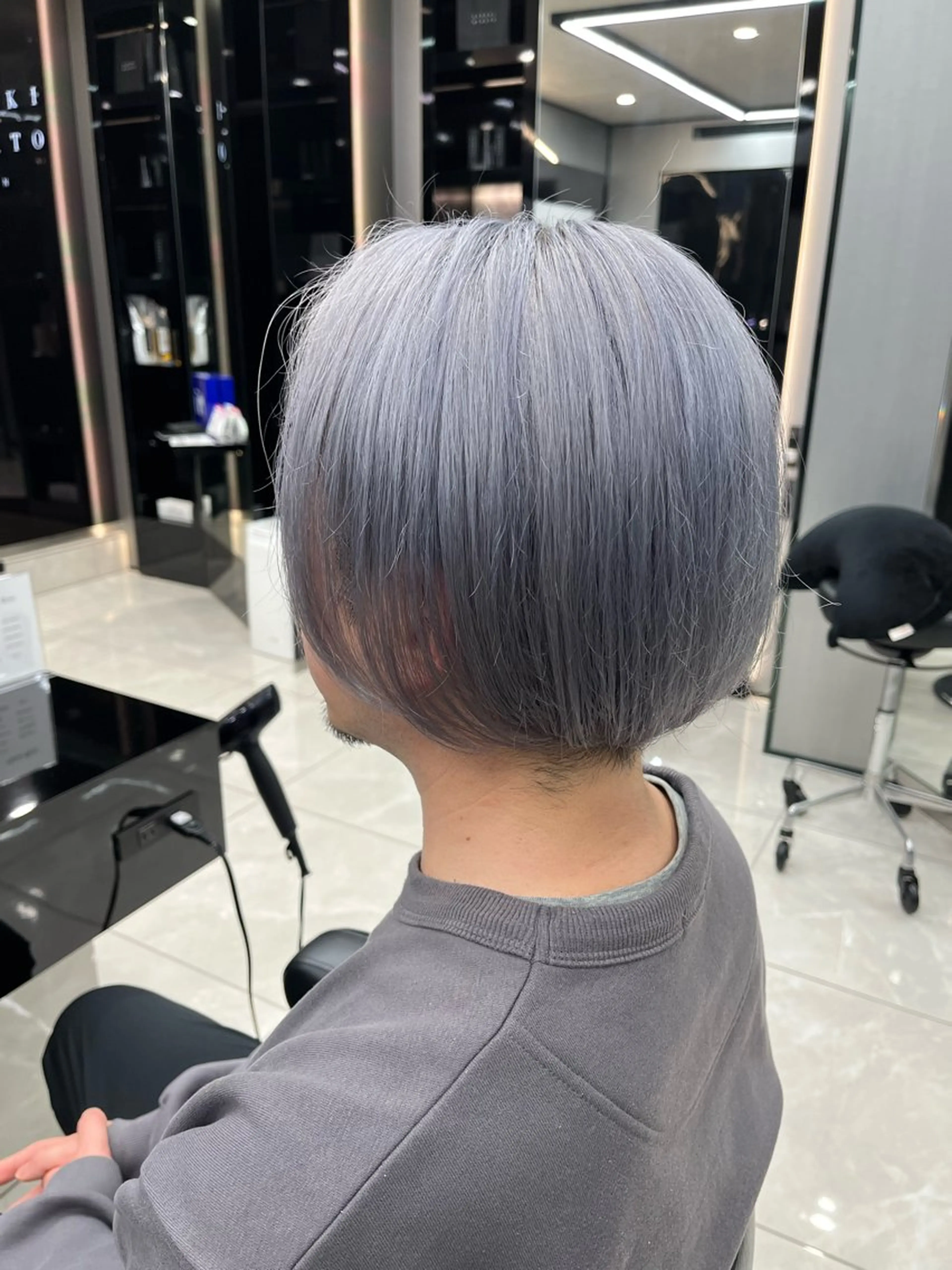 ショート カラー メンズ 若命燿史／レイヤー 縮毛矯正/髪質改善のヘアスタイル