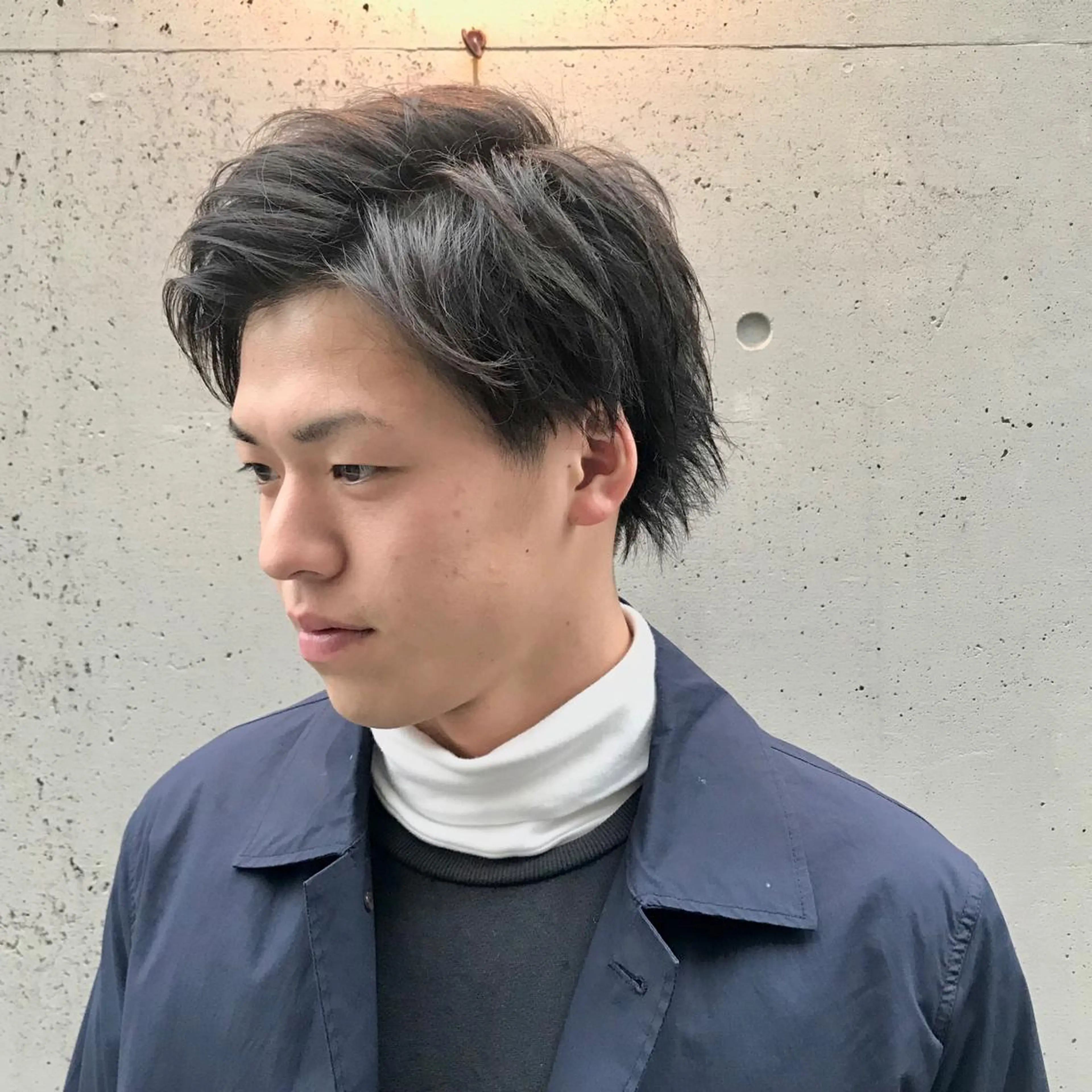 ショート カラー パーマ メンズ ニュアンスパーマ/ レイヤー/茶屋町のヘアスタイル