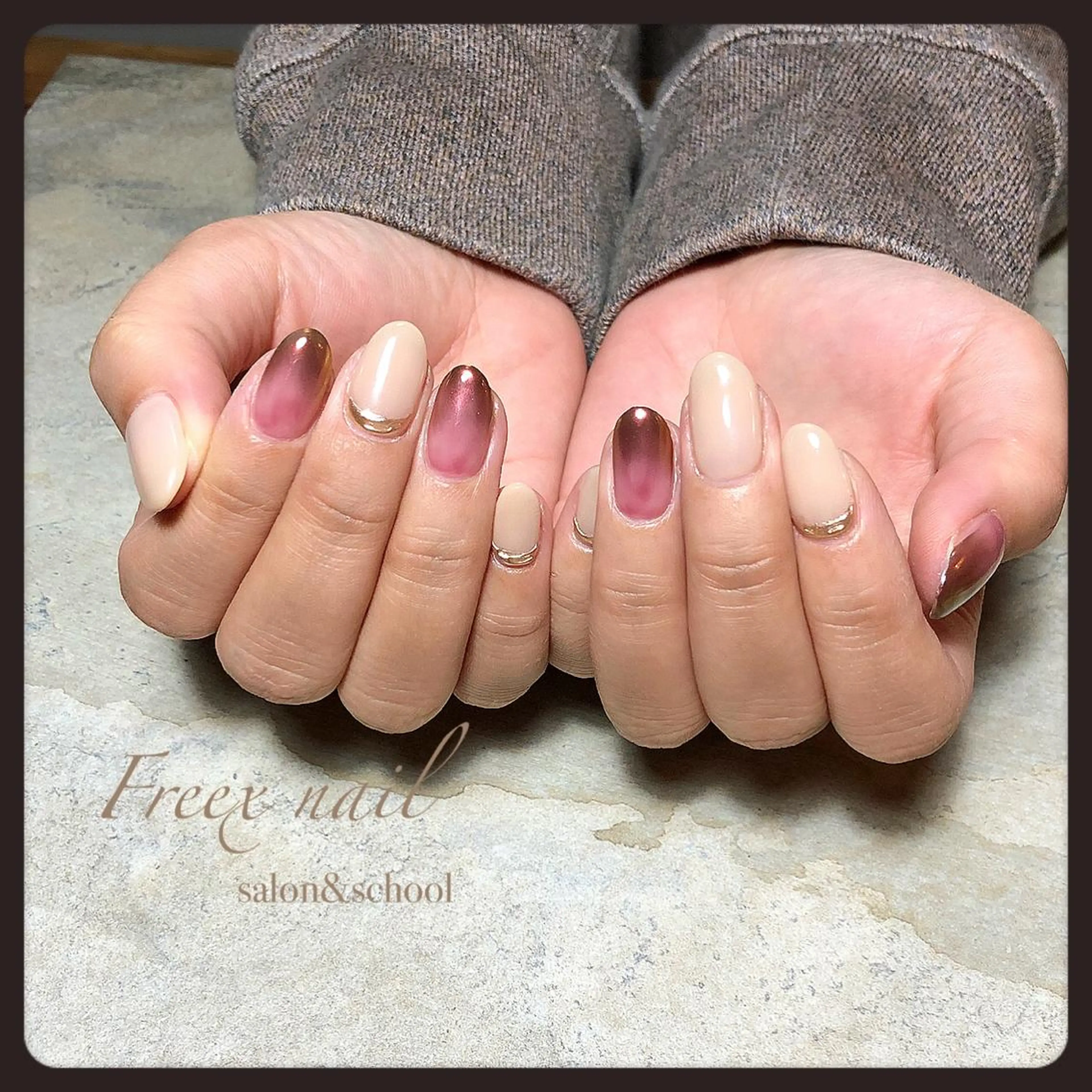 ネイル ハンドネイル ハンドケア freex nail /ニュアンス/個性派のネイルデザイン