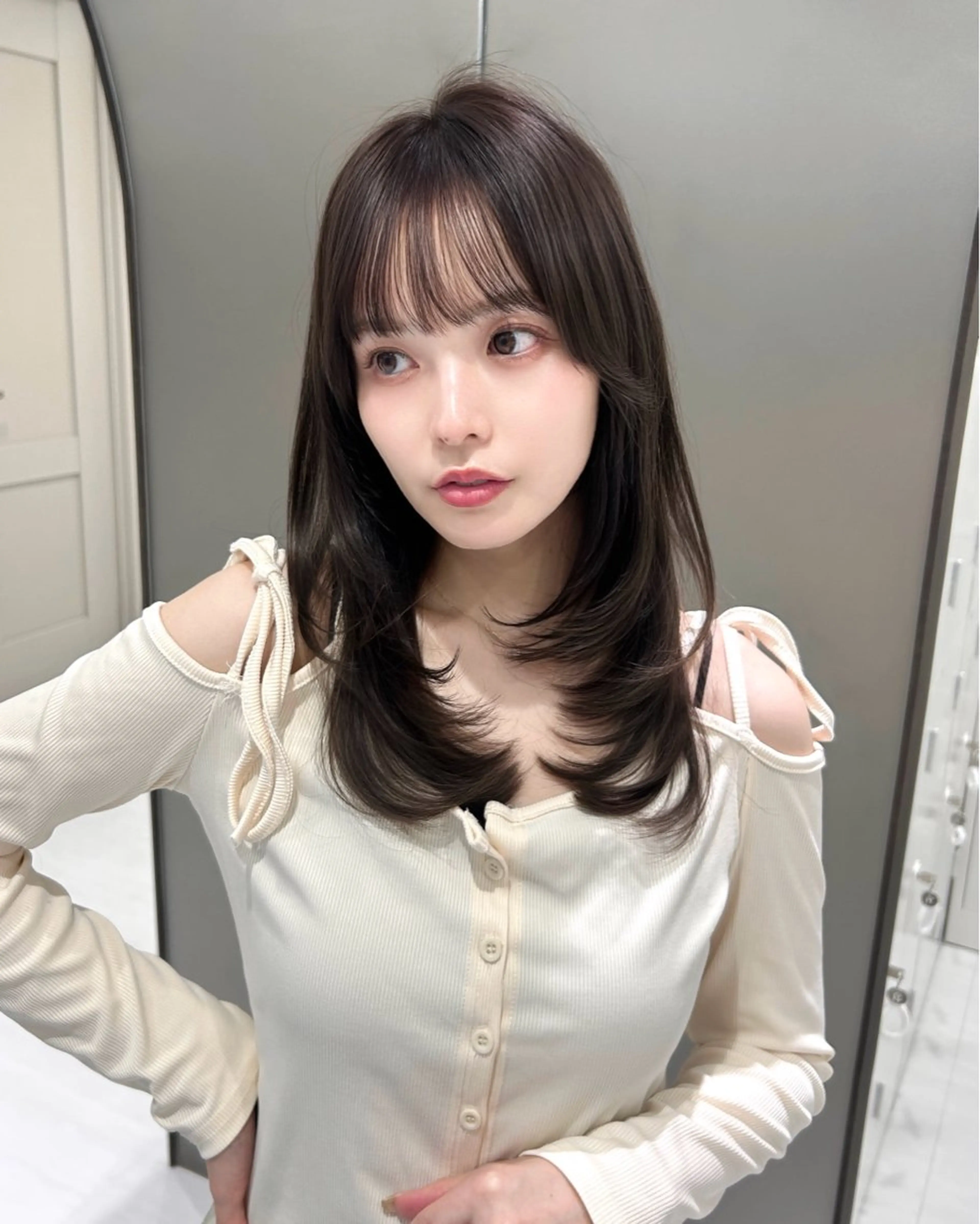 ロング レイヤーカット 【似合わせ特化🌷】 ショート/モカのヘアスタイル