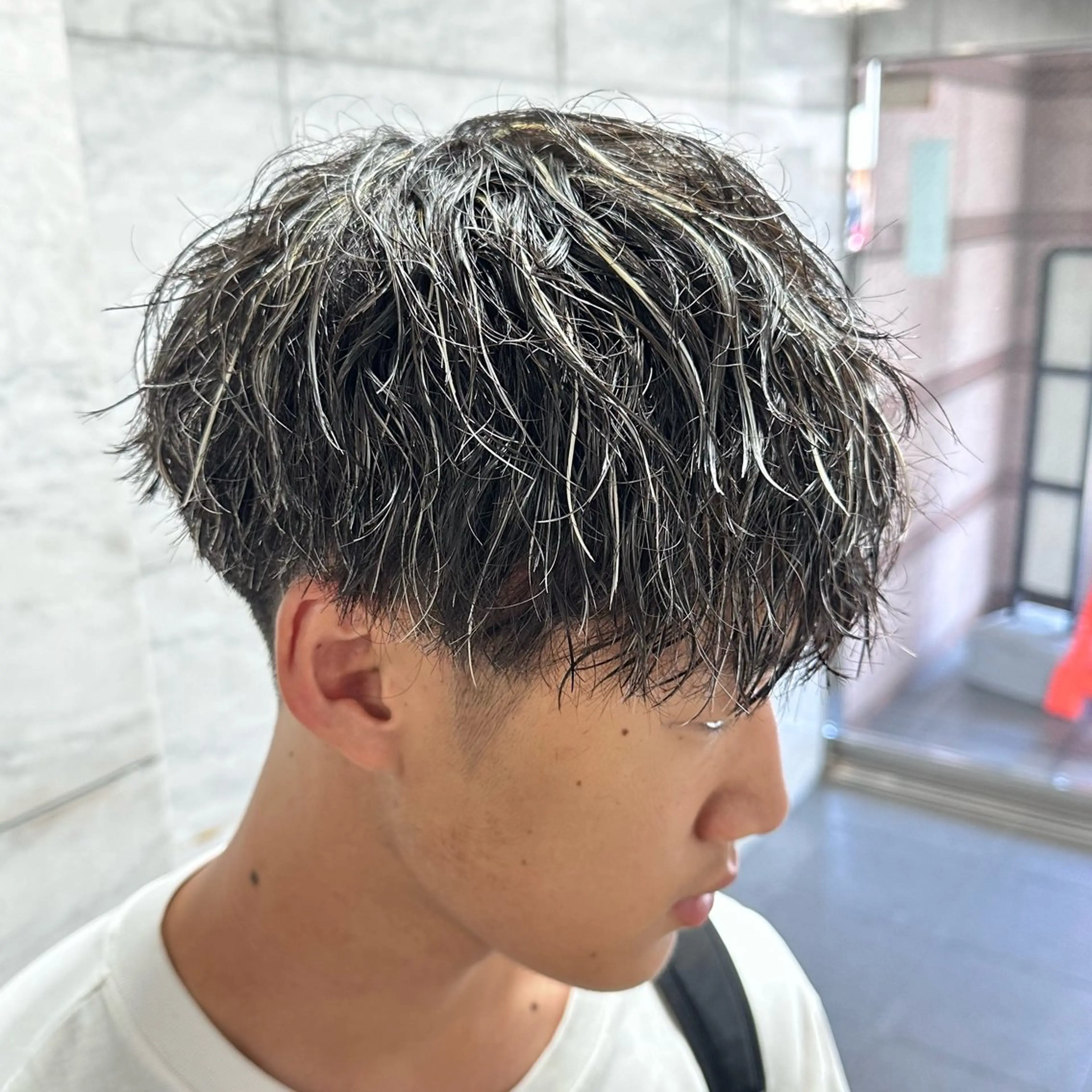 カラー パーマ ヘアアレンジ メンズ カット ヘアカラー パーマ 梅田/メンズパーマ /短髪/田中崇奨のヘアスタイル