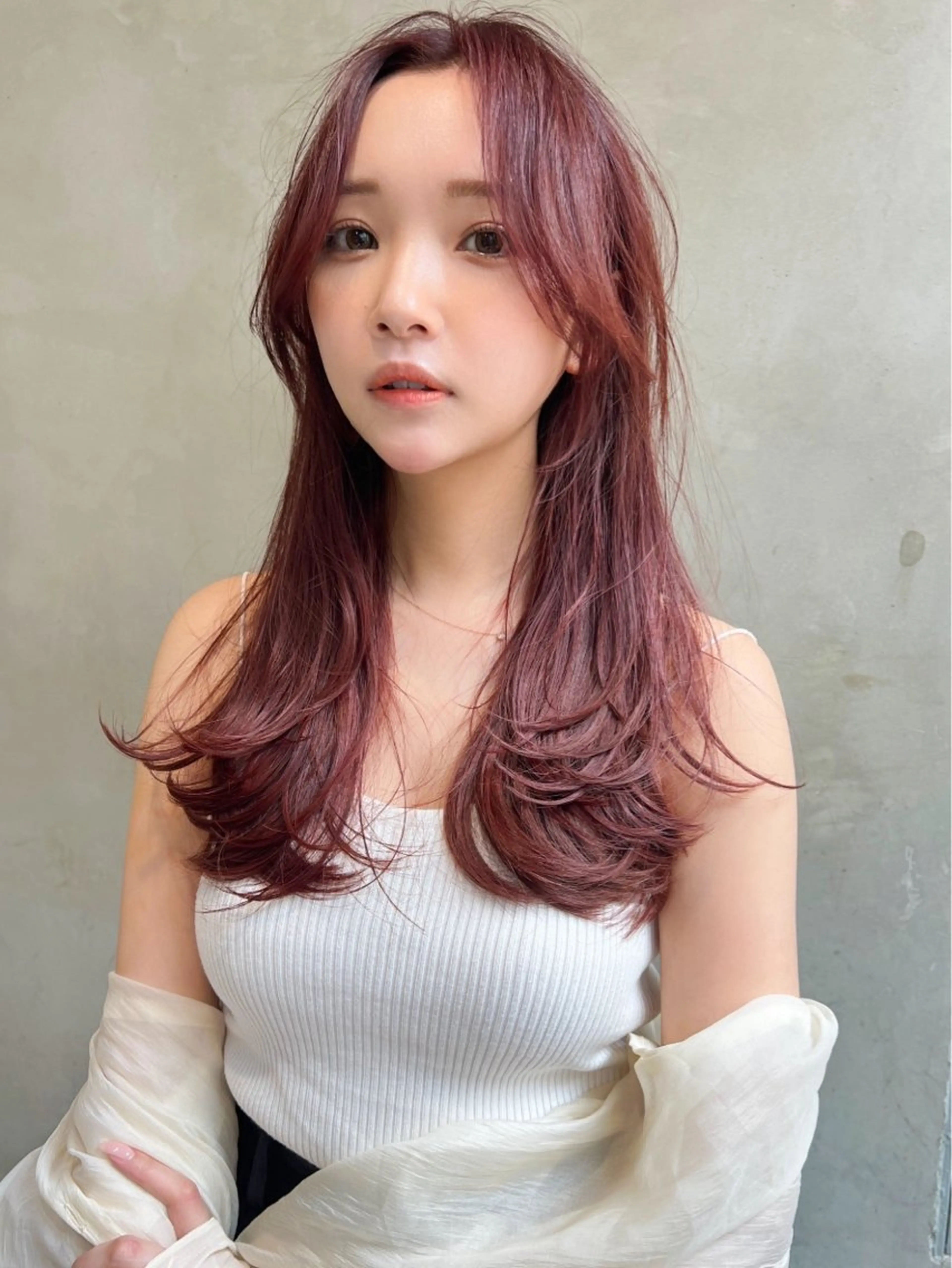 ロング カラー カット ヘアカラー トリートメント ヘアセット 似合わせベージュ 🍯ayumi🍯のヘアスタイル