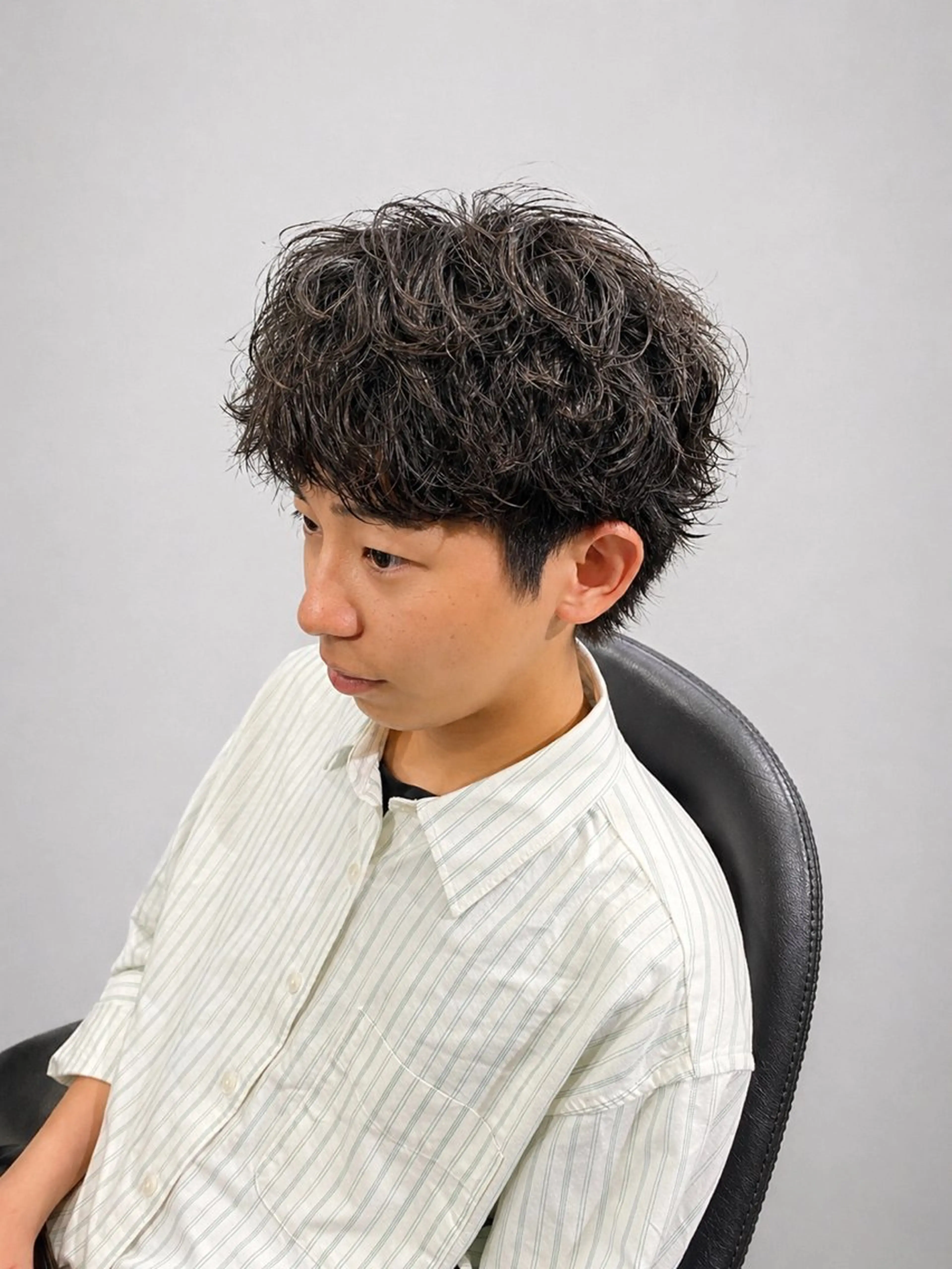 メンズカット＋デザインパーマの写真