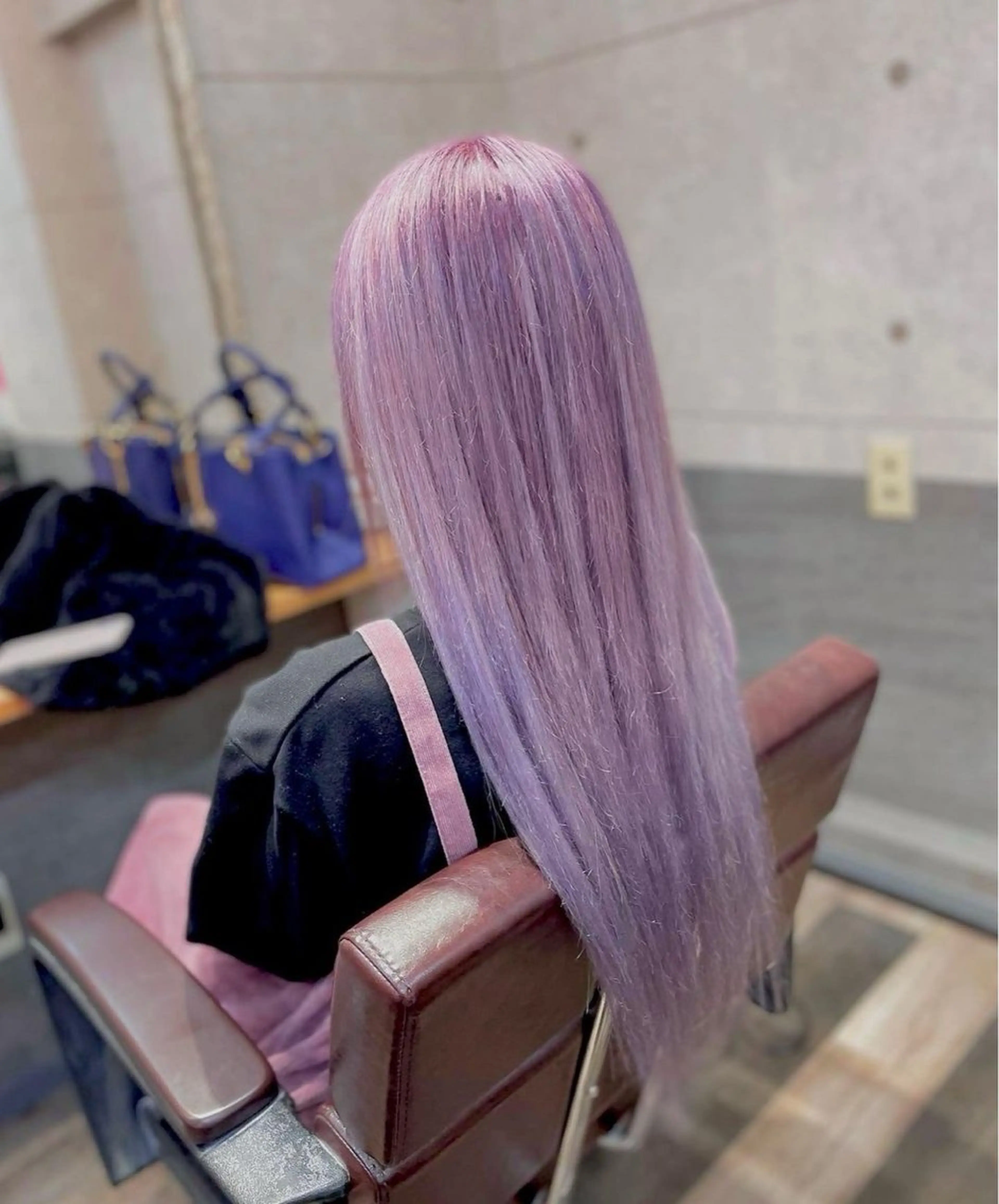 ミディアム カラー プルエクステ シールエクステ ミディアムパーマ 黒髪 ブリーチ カット ヘアカラー エクステ 💎ルフレ歌舞伎町 💎プルエクステのヘアスタイル