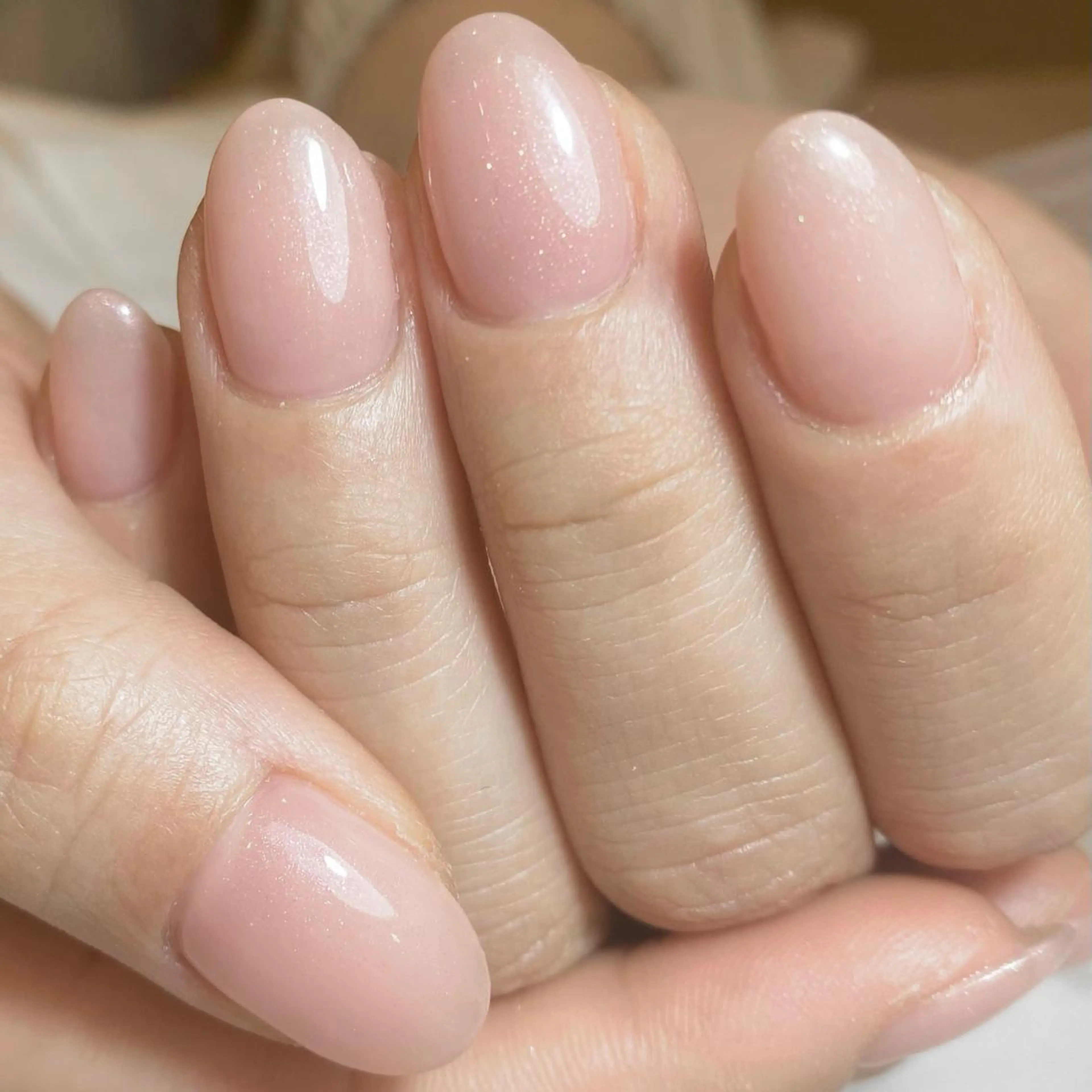 ネイル ジェルネイル オフィスネイル ワンカラーネイル パラジェル ピンク ハンドネイル パラジェル認定サロン　ネイルケア&スパ　Lovin所属・Lovin _ryukaのネイルデザイン