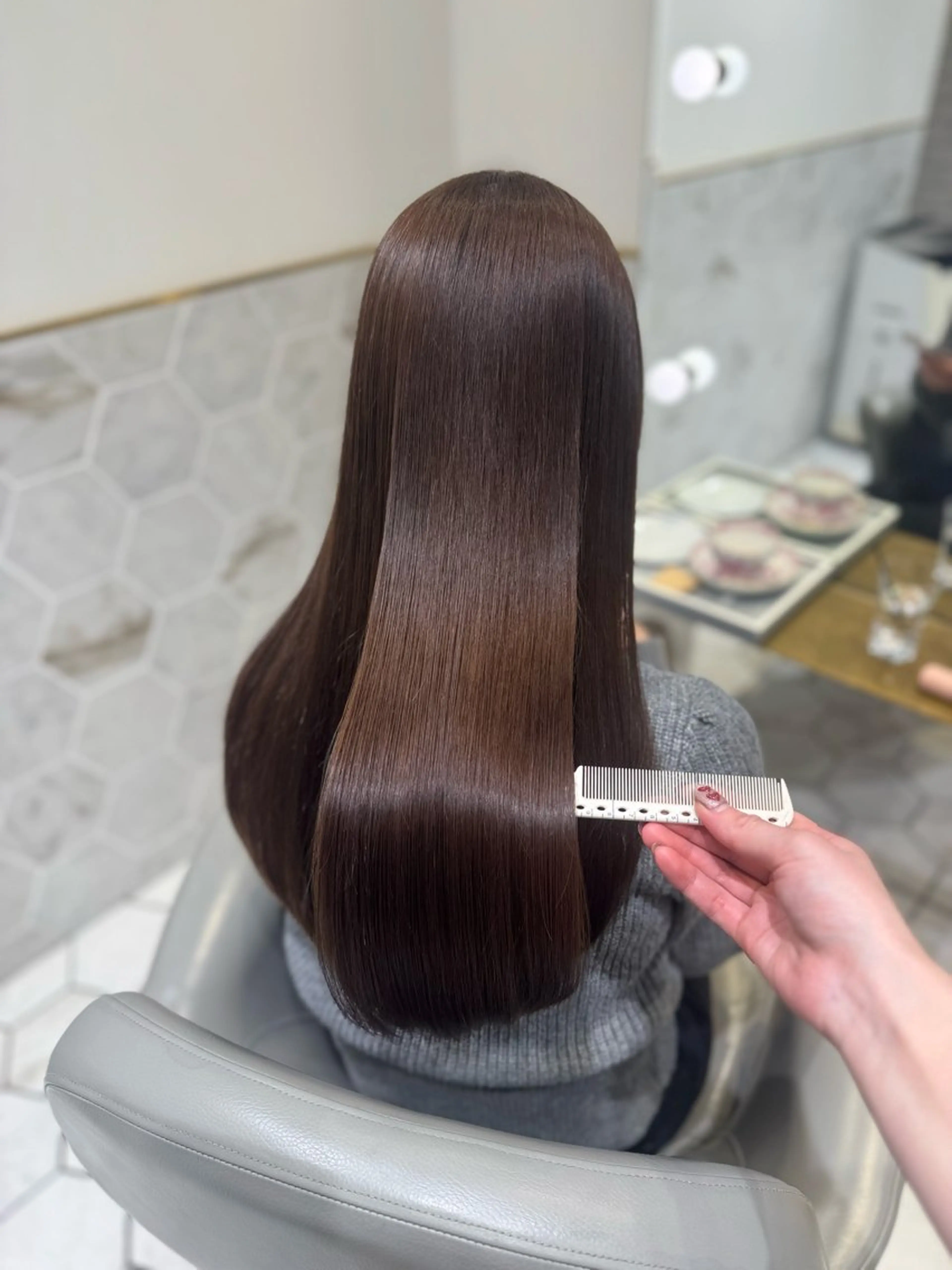 ロング カラー ブラウンカラー ヘアカラー costes 今井芽依のヘアスタイル