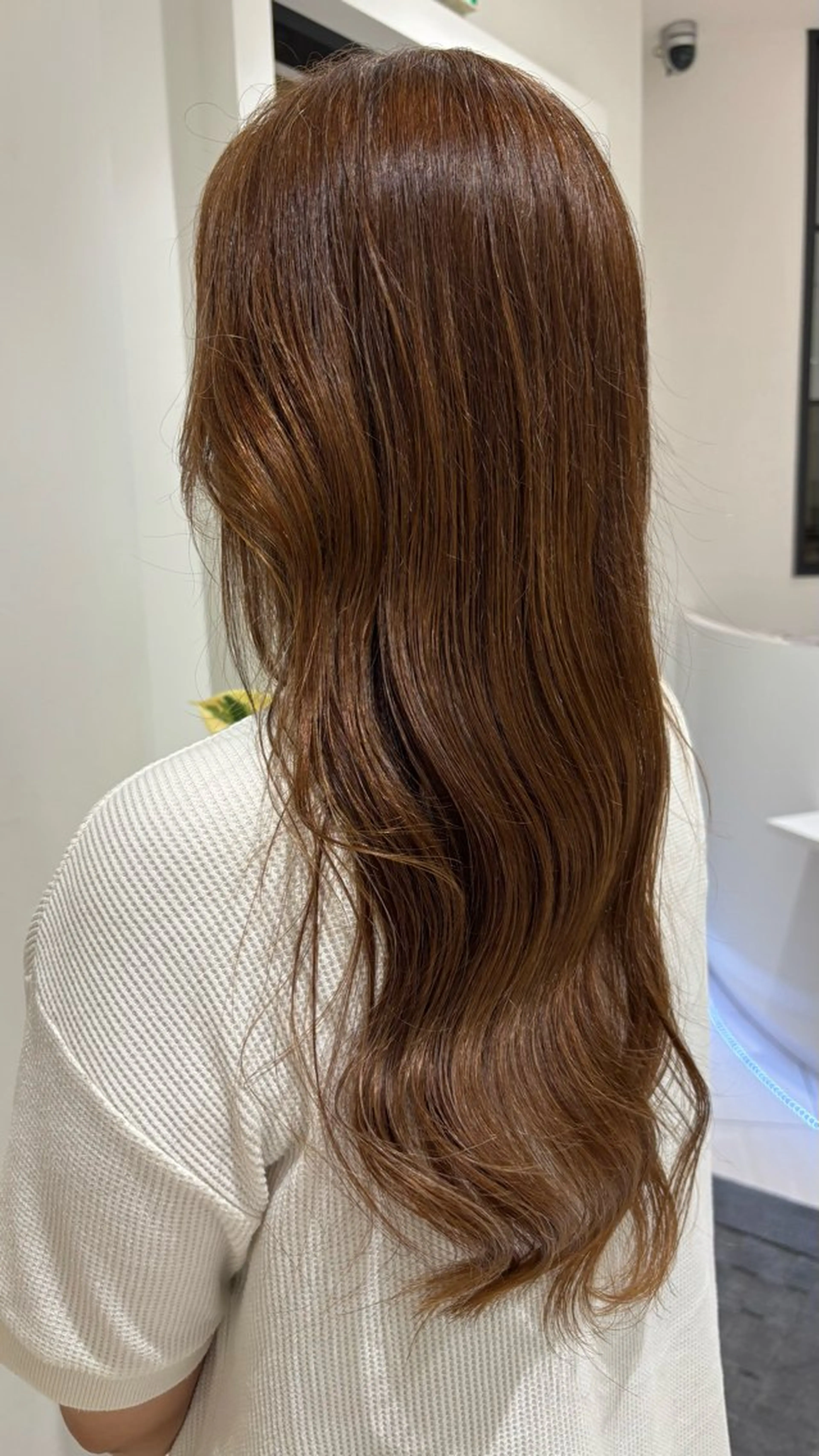 ロング カラー パーマ ヘアアレンジ ブラウンカラー は る か カット無料のヘアスタイル