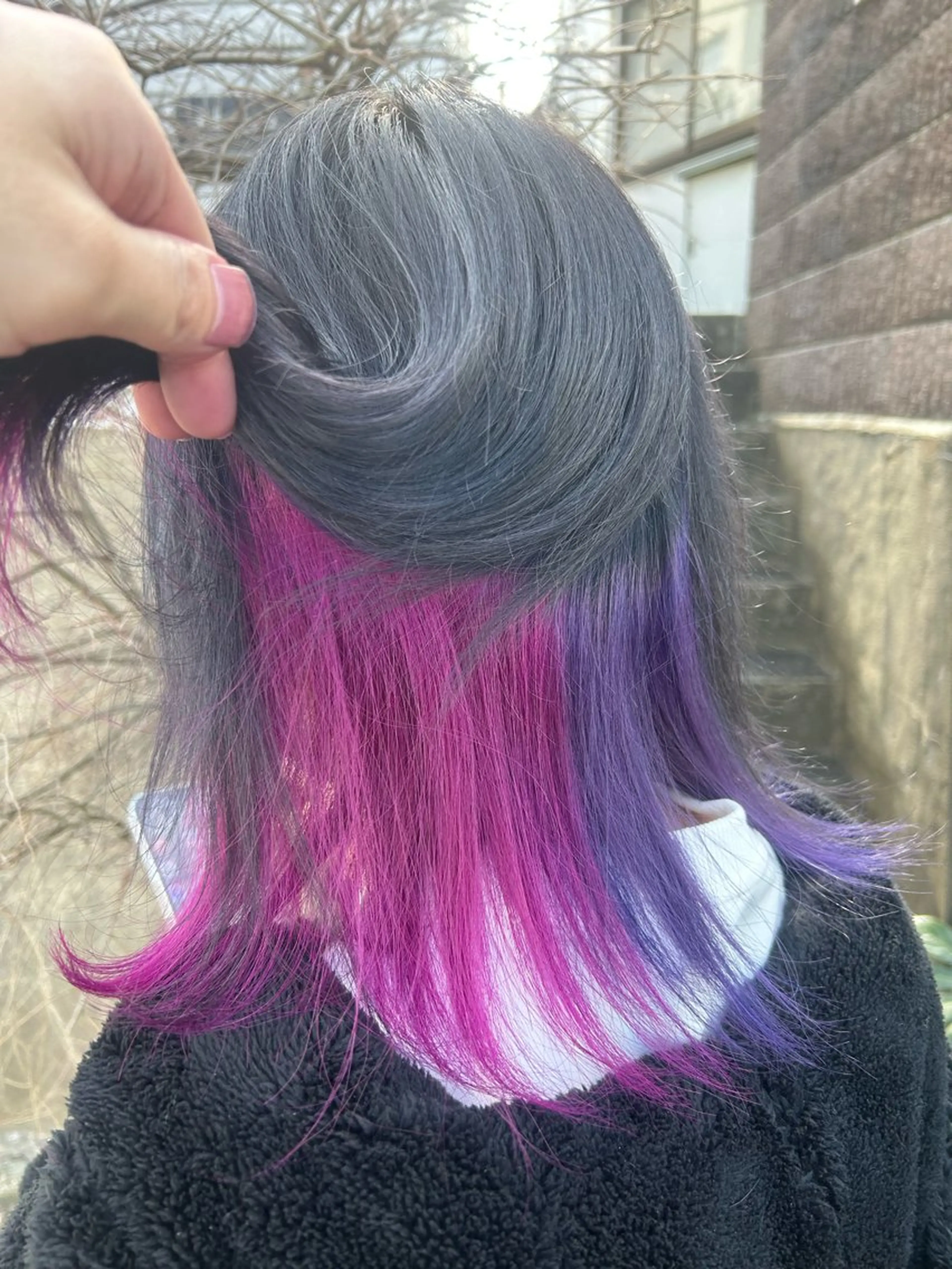 カラー ダブルスキルエクステ /羽エクステ白石宇由のヘアスタイル