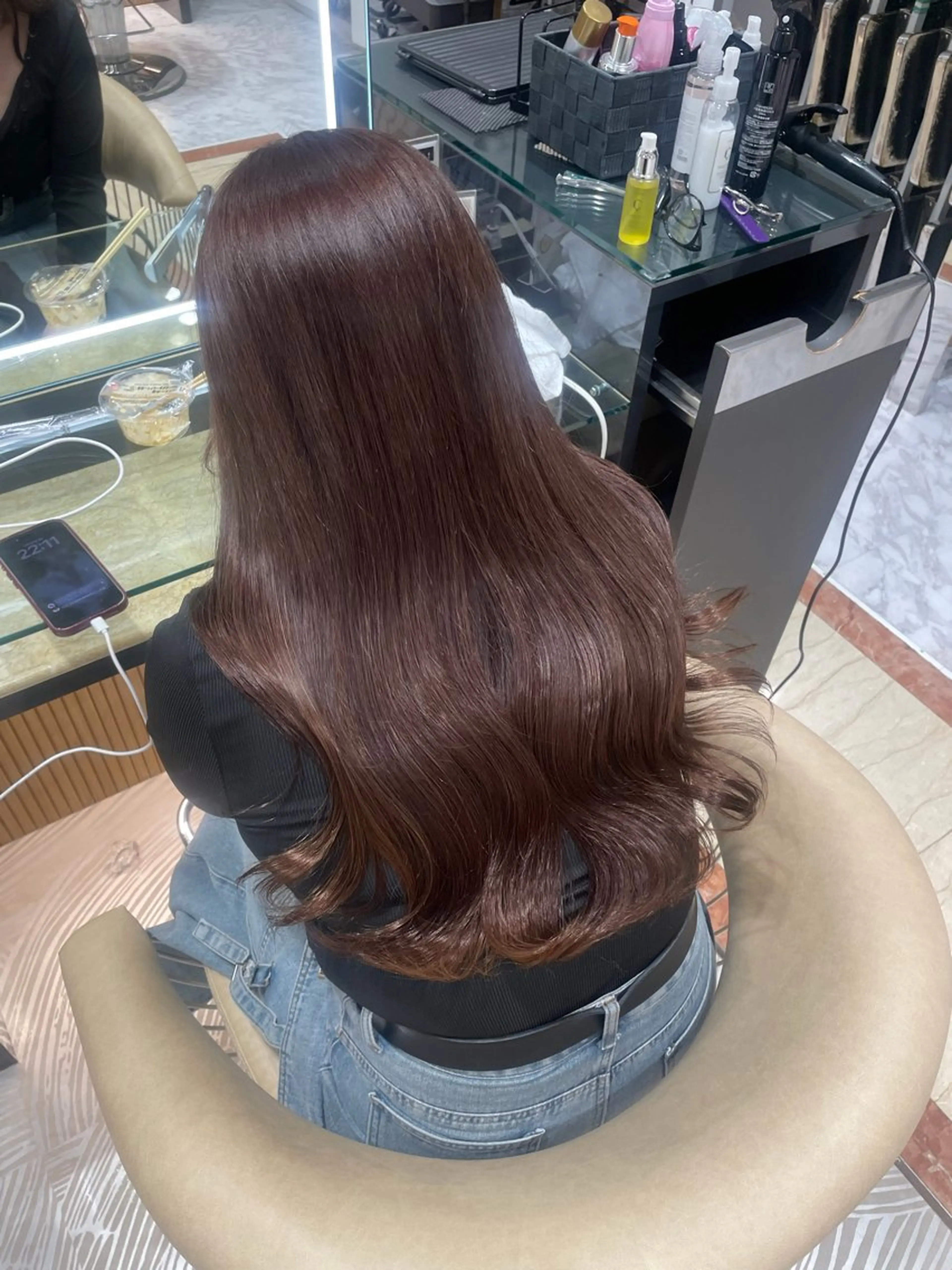 ロング カラー ブリーチ ブラウンカラー 透明感カラー ダブルカラー ラベンダーカラー ヘアカラー 韓国風/亀之園 涼のヘアスタイル