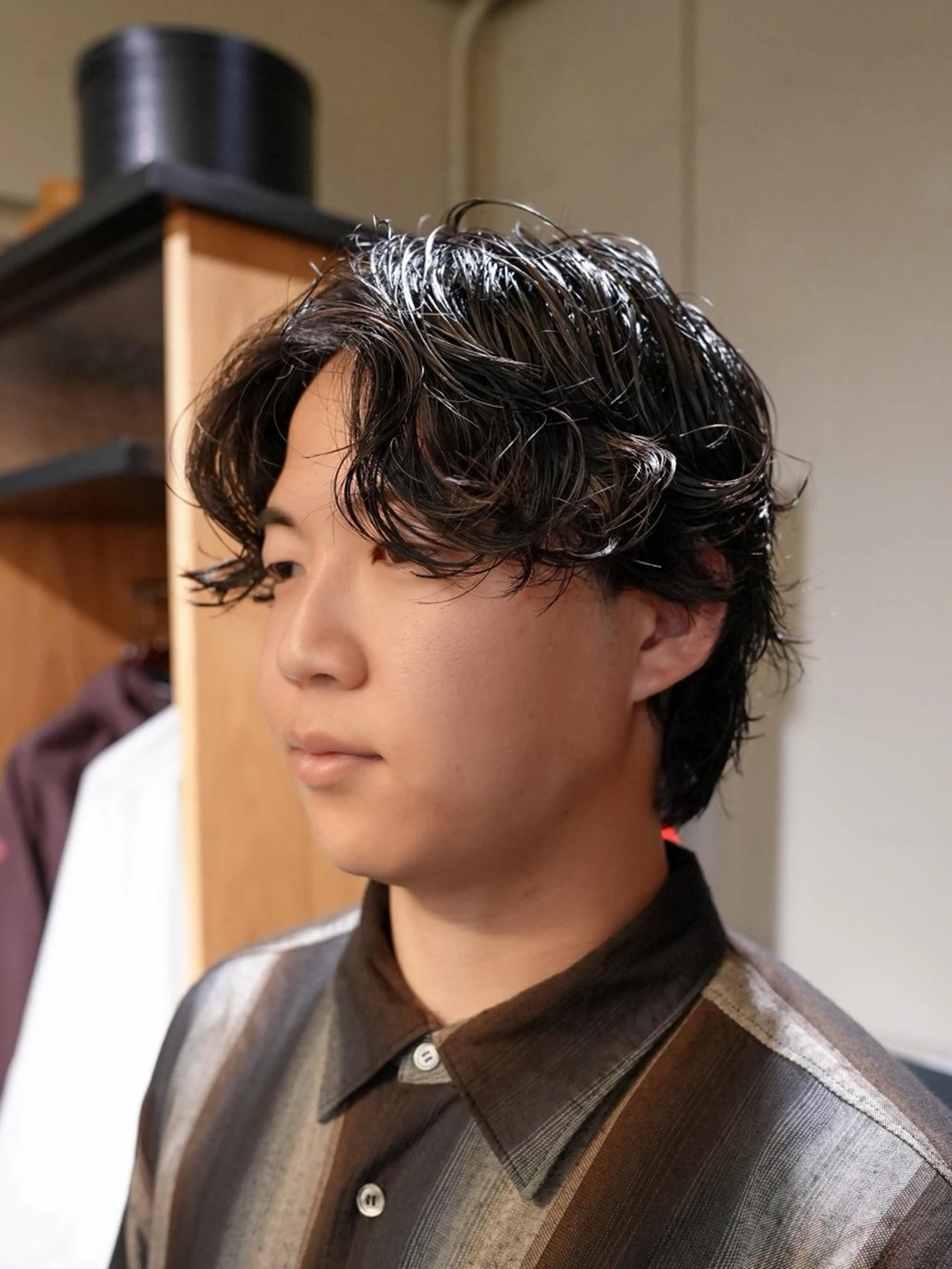 メンズ カット パーマ メンズパーマ いしだ りょうのヘアスタイル
