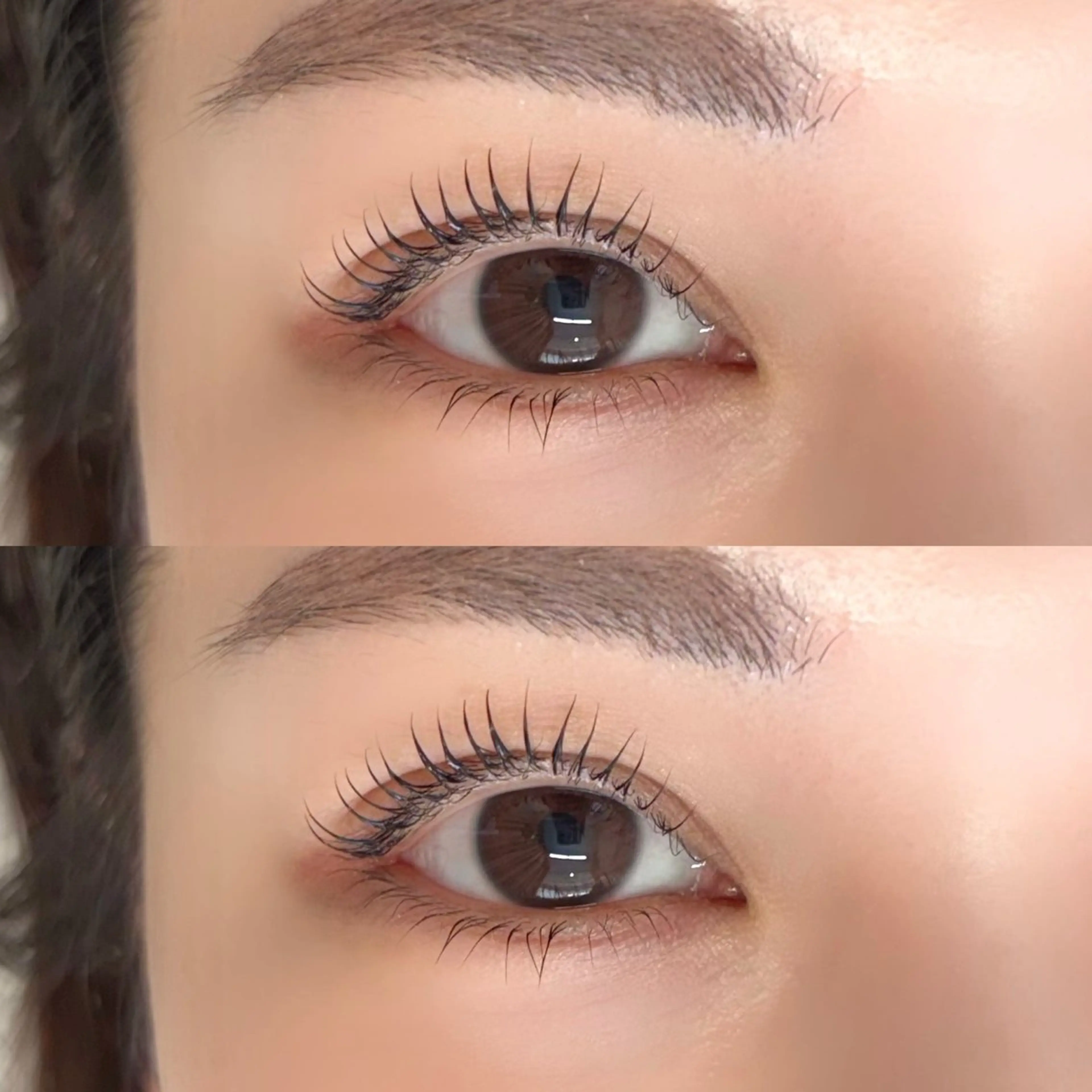 マツエク・マツパ 束感まつ毛 Cカール ナチュラル 下まつげエクステ 一重×まつ毛パーマ マツパ meg .のマツエク・マツパデザイン