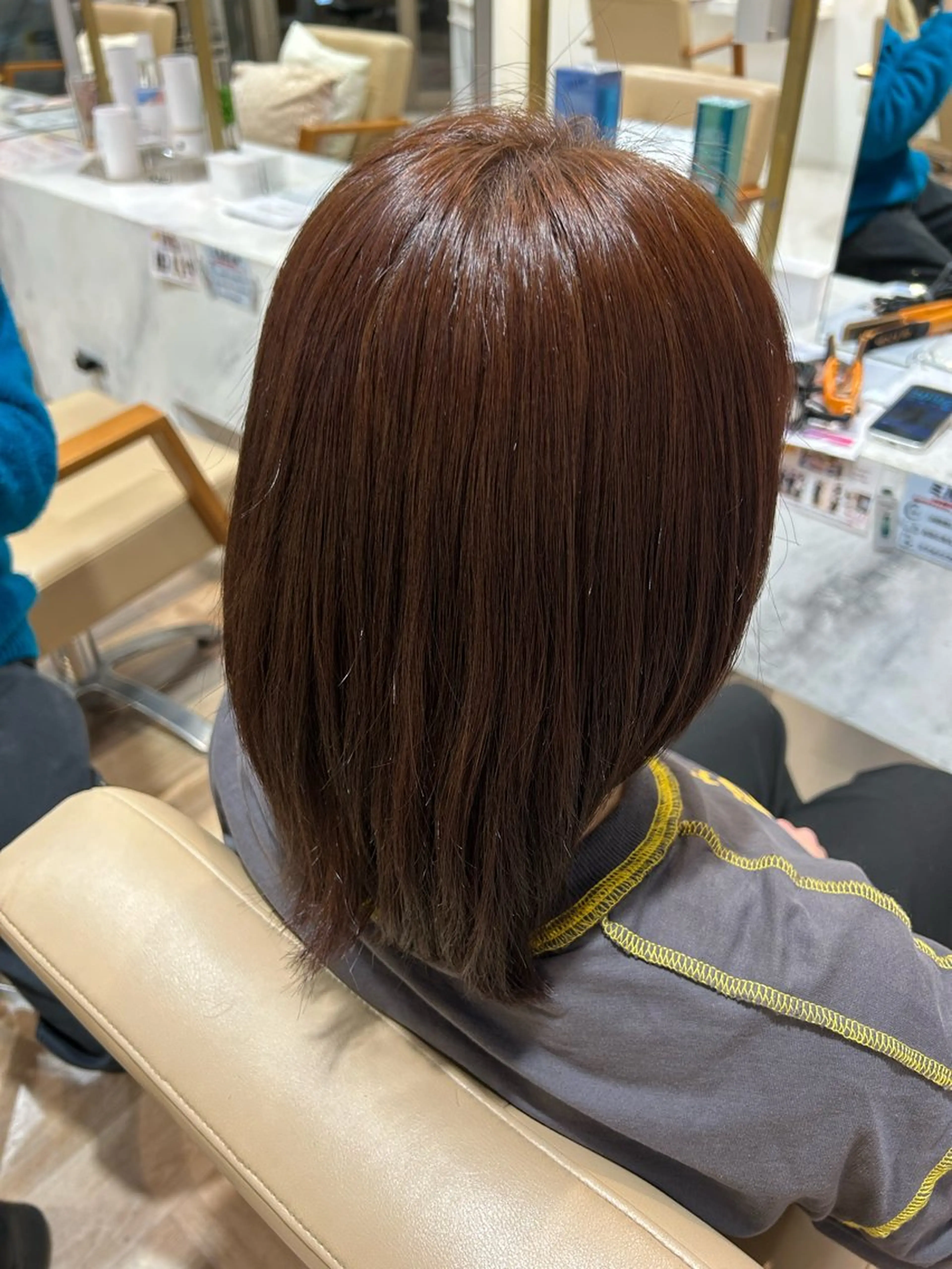 ミディアム カラー ブラウンカラー ヘアカラー ヘアメイクwill野田阪神店所属・石井 悠のヘアスタイル