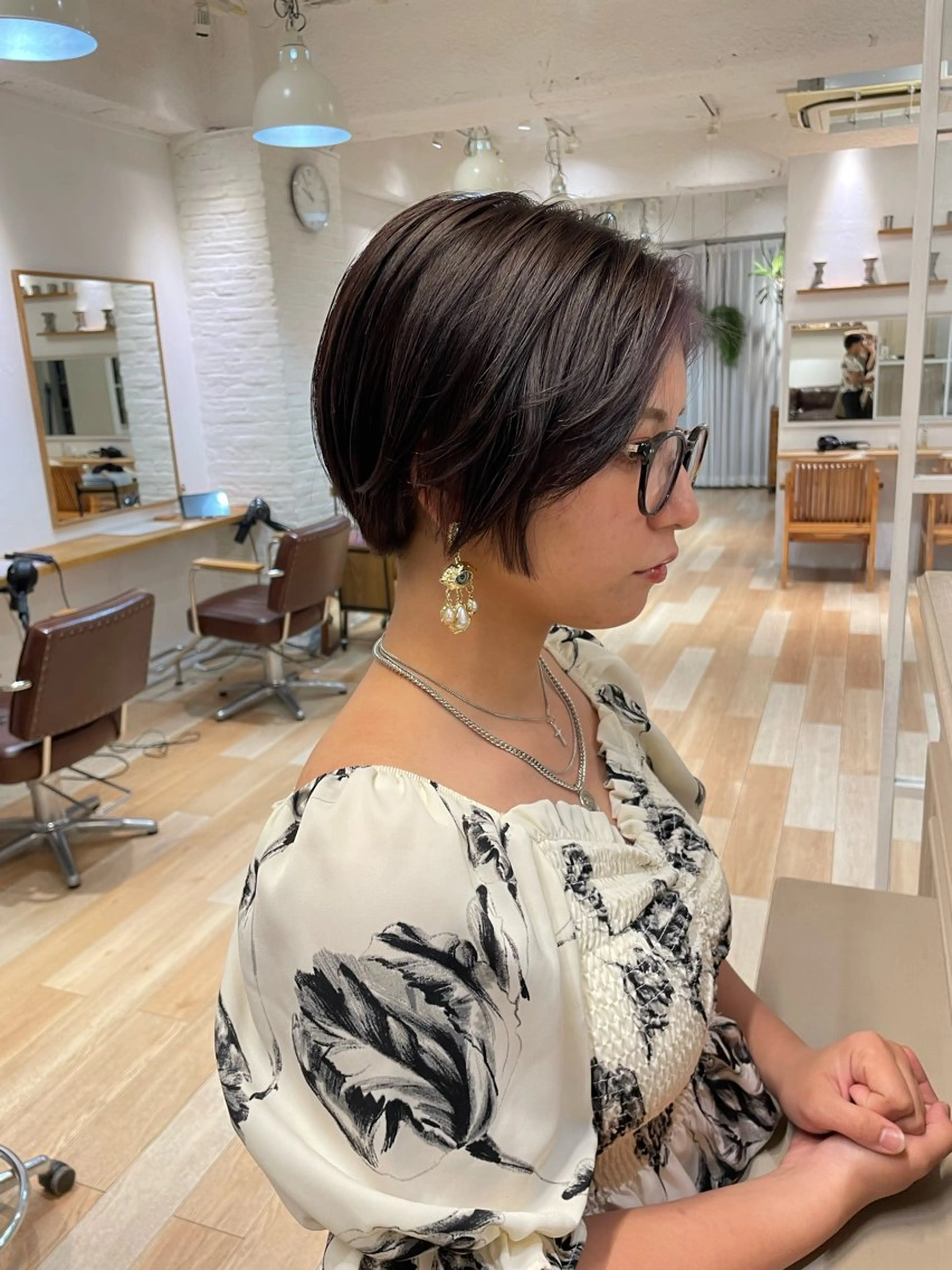 ショート カラー ブリーチ 透明感カラー ラベンダーカラー ショートヘア ヘアカラー 赤み消し×透明感 /🌙suwa🌙のヘアスタイル