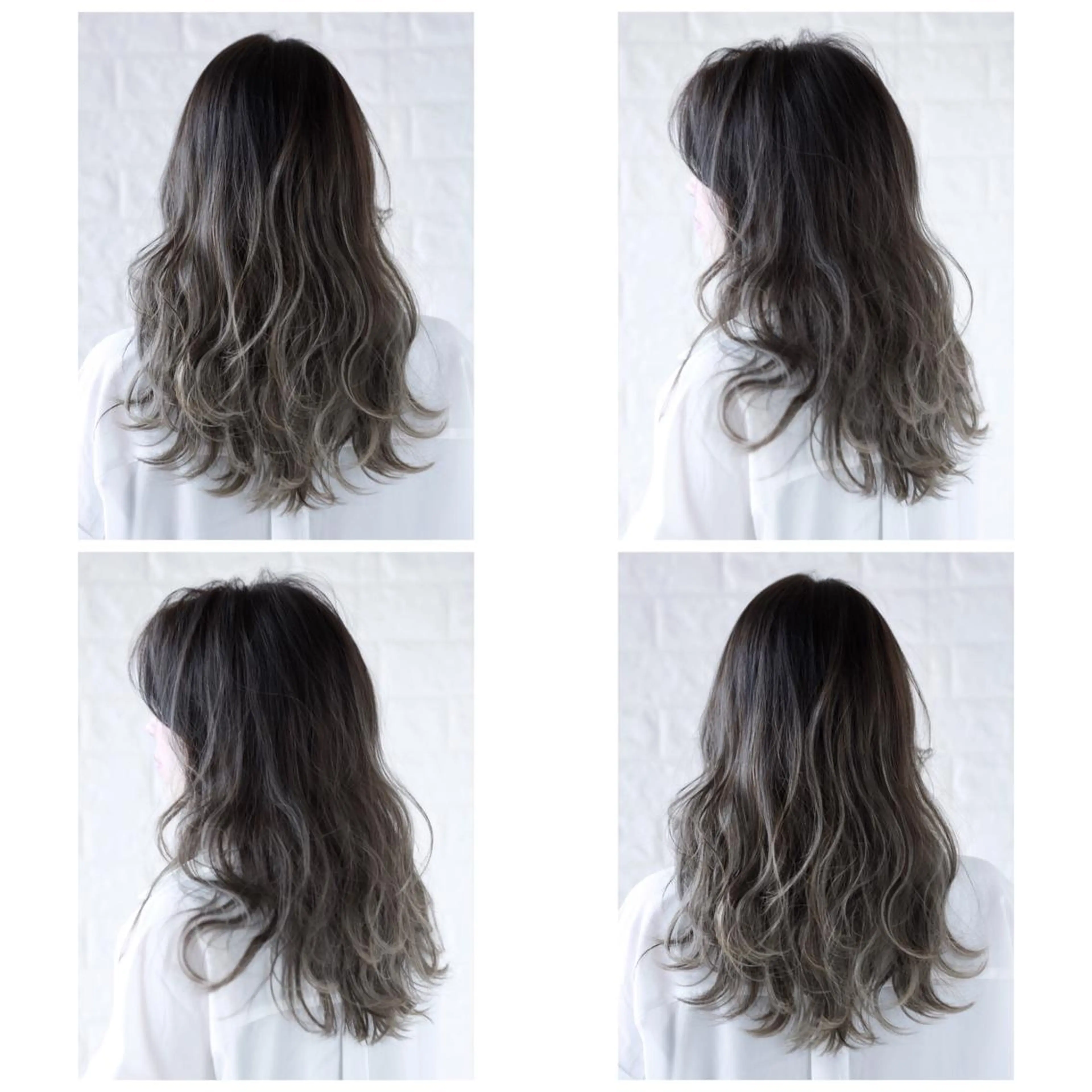 セミロング カラー バレイヤージュ 透明感カラー ハイライトカラー ハイライト レイヤーカット カット ヘアカラー 髪質改善特化KIZU /艶髪研究（京都）のヘアスタイル