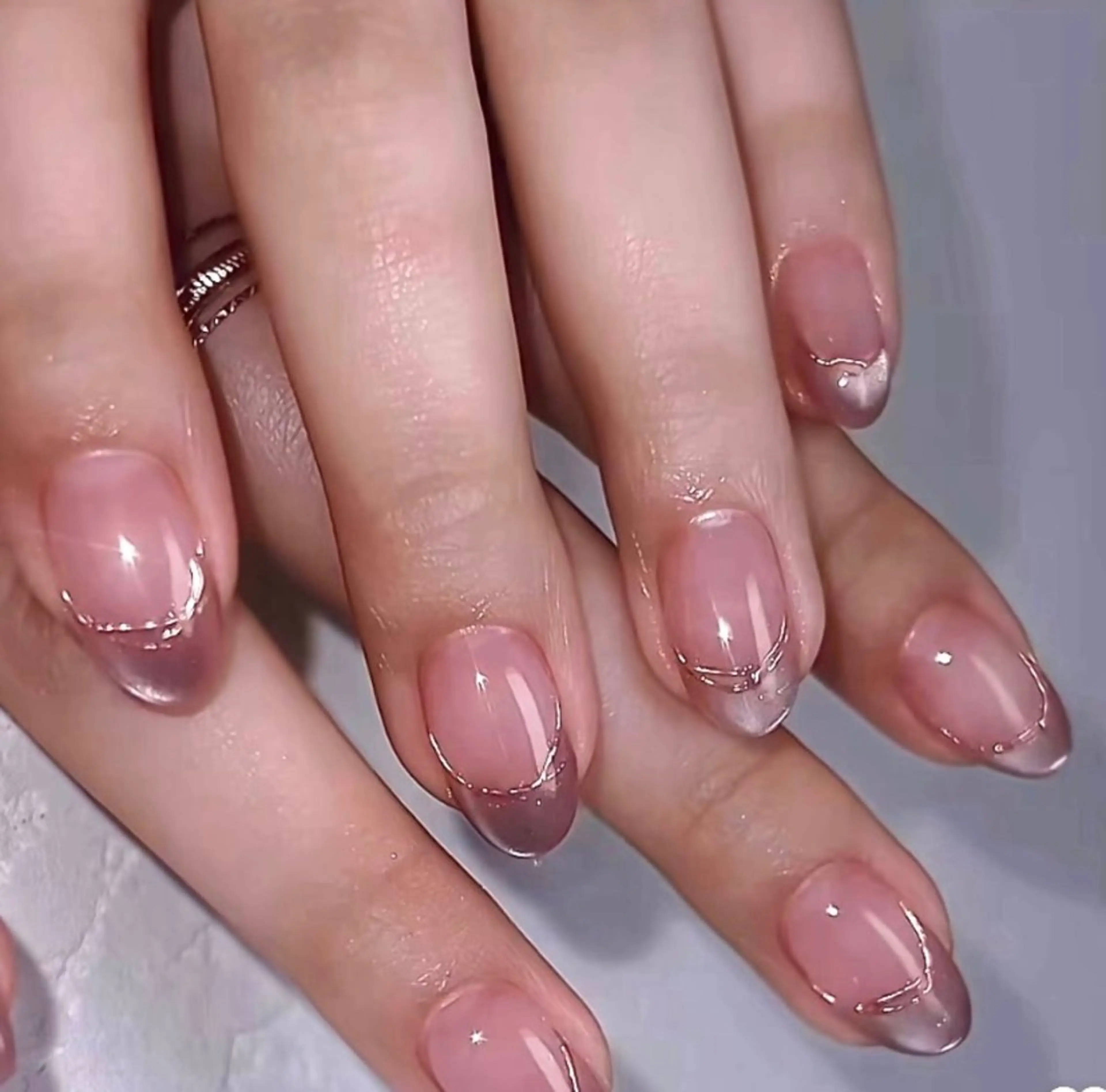 ネイル フレンチネイル マグネットネイル マグネットフレンチ ミラーネイル ハンドネイル オトク ネイルのネイルデザイン