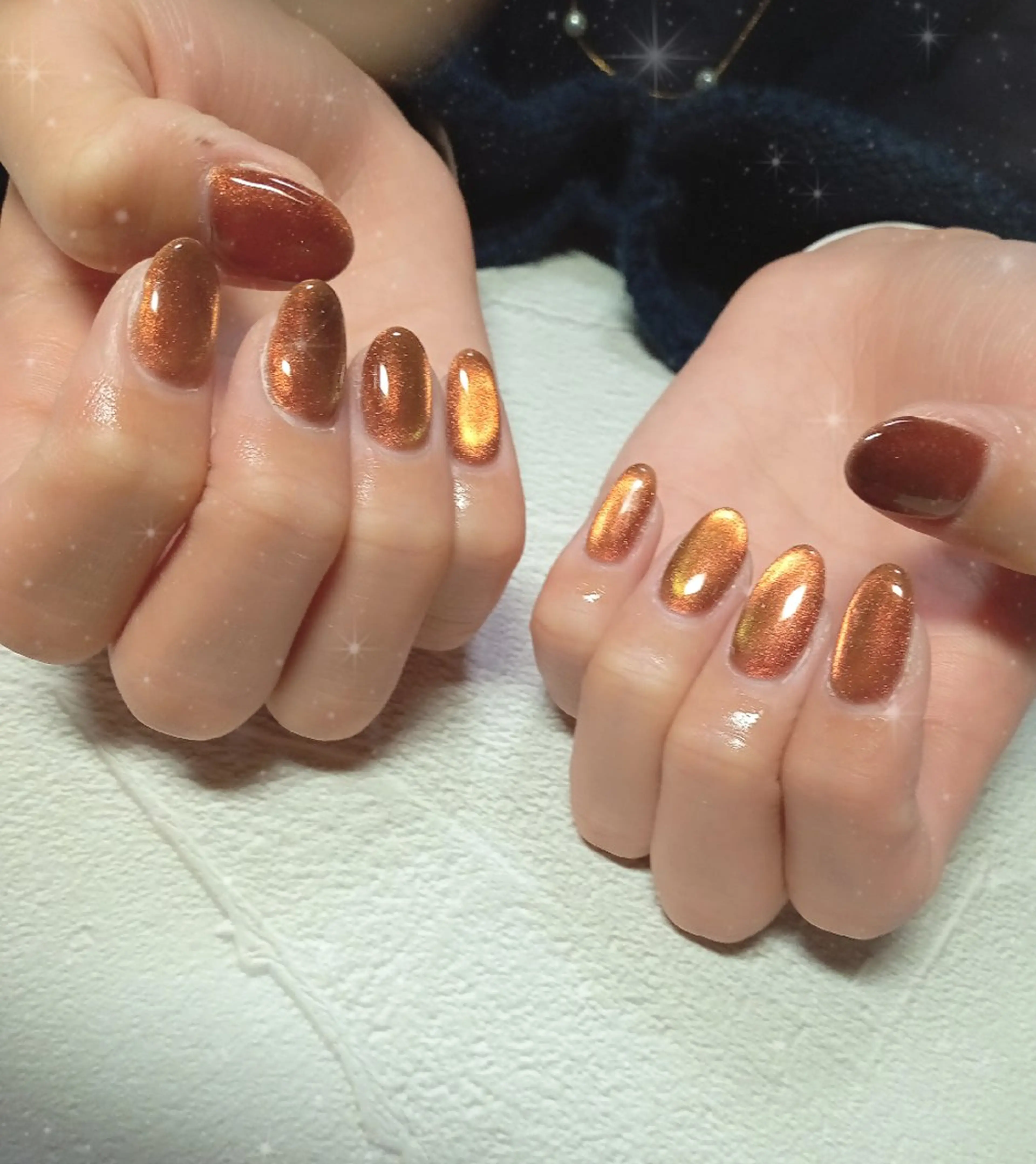 ネイル ハート キラキラネイル マグネットネイル ビー玉ネイル オフィスネイル ハンドネイル flure de neige yukiのネイルデザイン