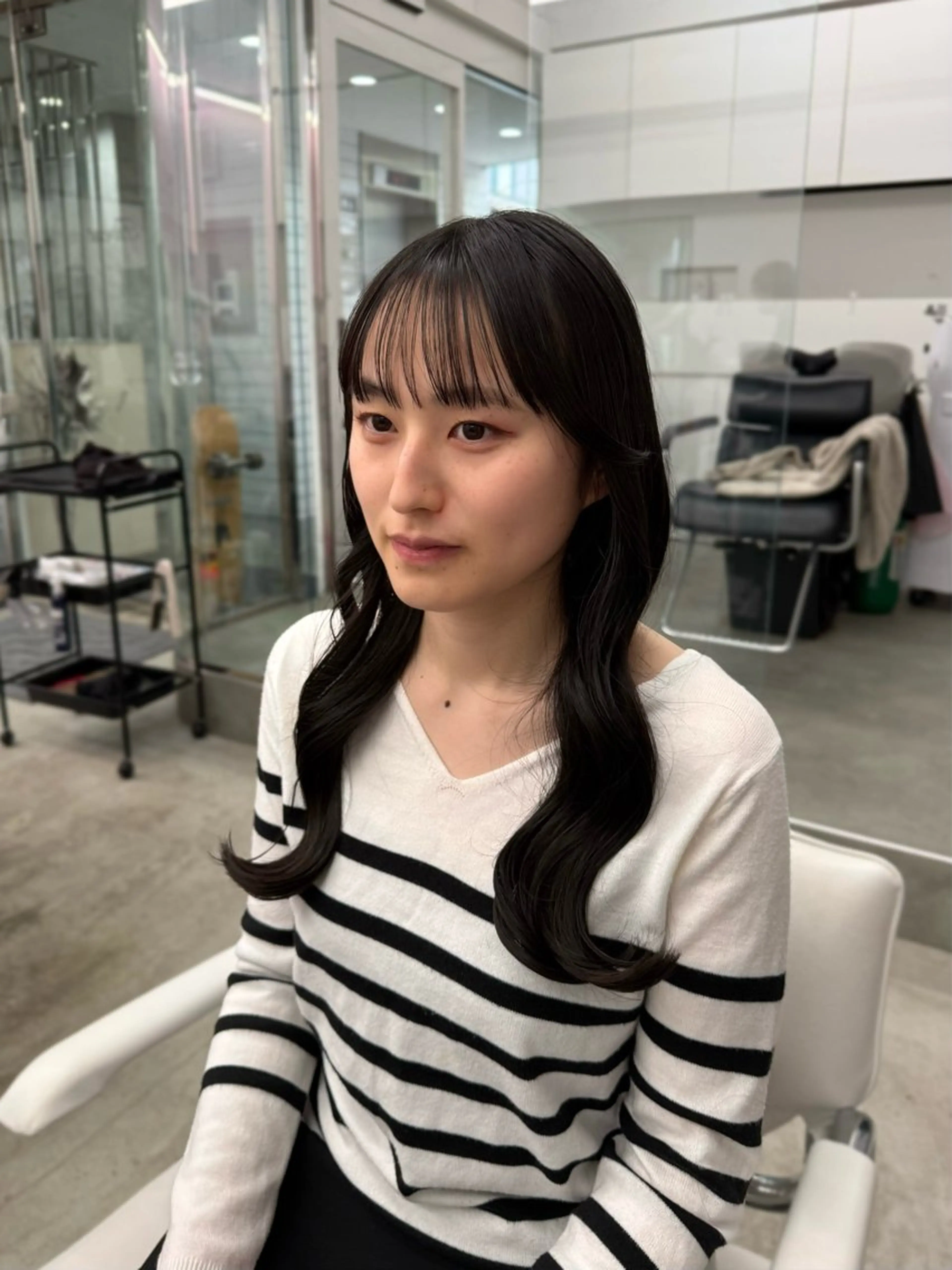 ロング 髪質改善 トリートメント カット トリートメント 髪質改善×ブリーチ なしカラー/桃愛のヘアスタイル
