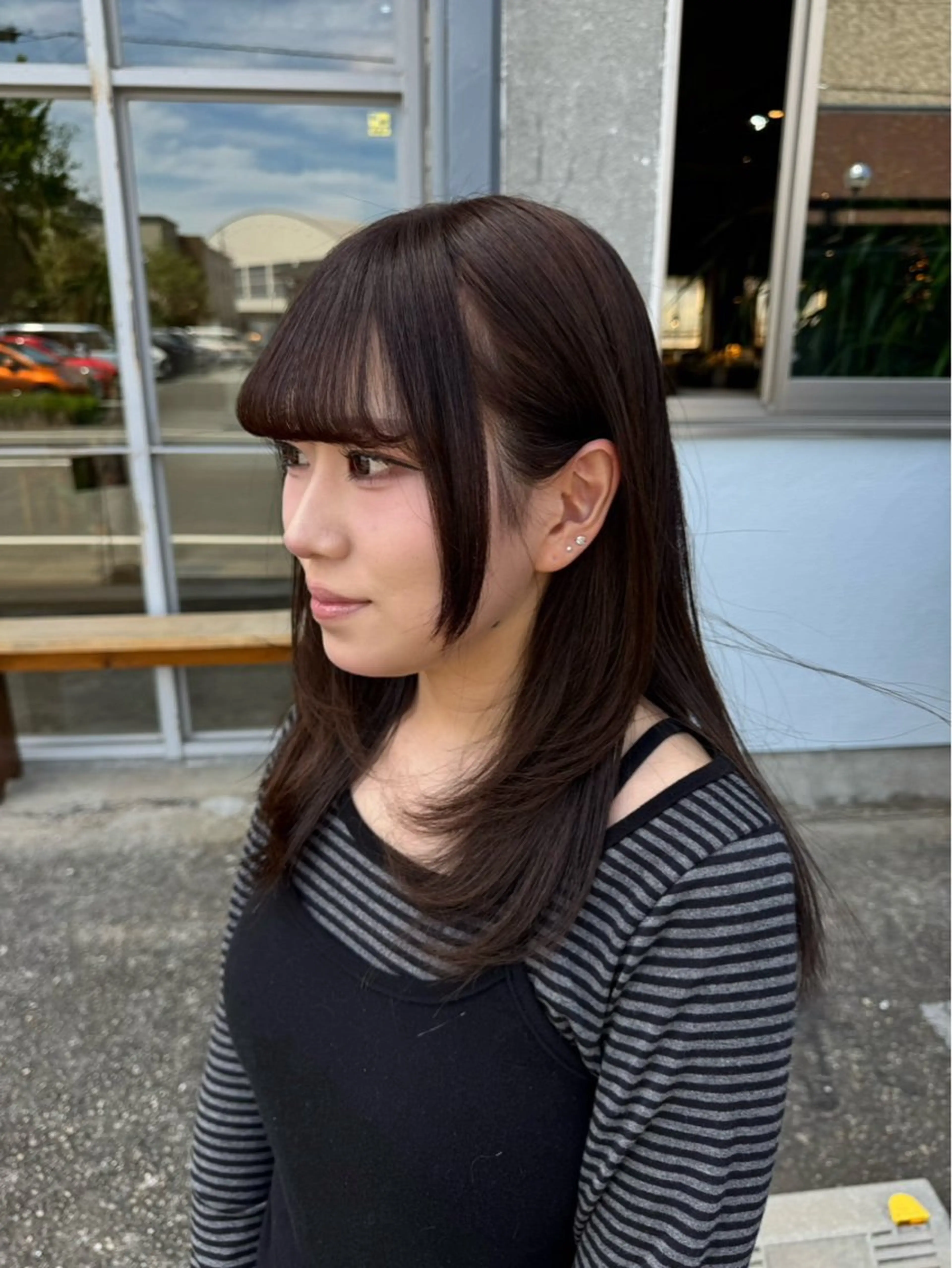 セミロング カラー ブラウンカラー 中西 琉渚のヘアスタイル