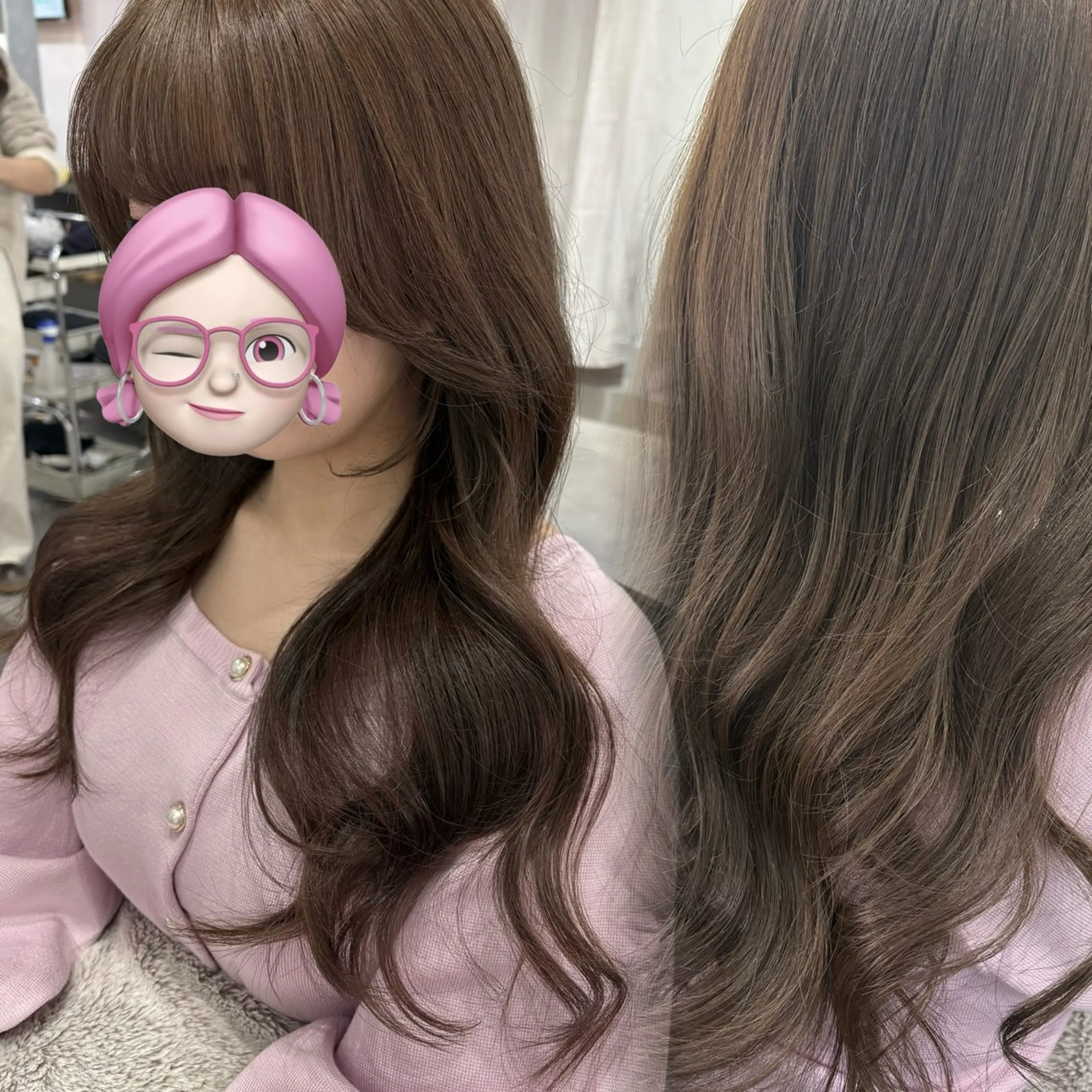 ロング カラー ヘアアレンジ ベージュカラー 透明感カラー ダブルカラー シアーベージュ ヘアカラー トリートメント 韓国透明感🇰🇷 SAKURAのヘアスタイル