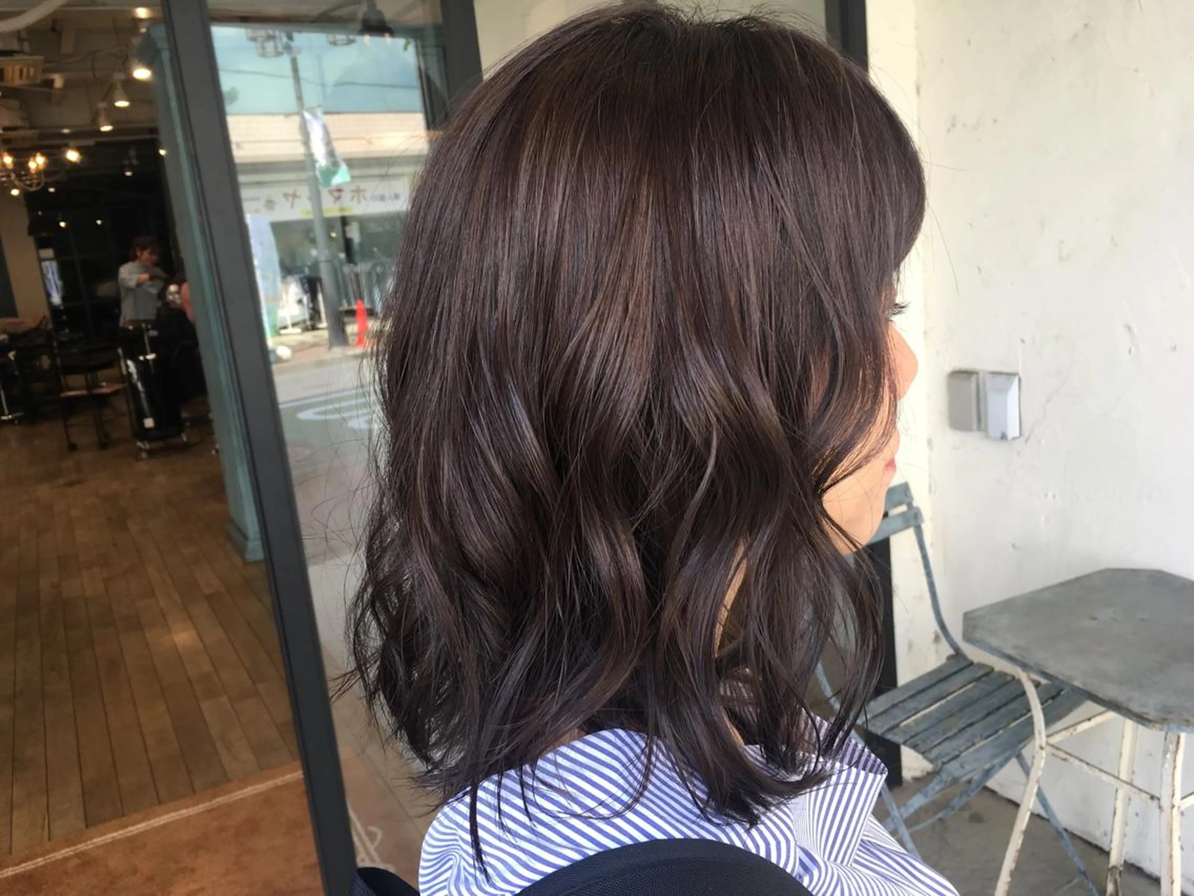 セミロング カラー オリーブ透明感カラー 表参道/MIKUのヘアスタイル