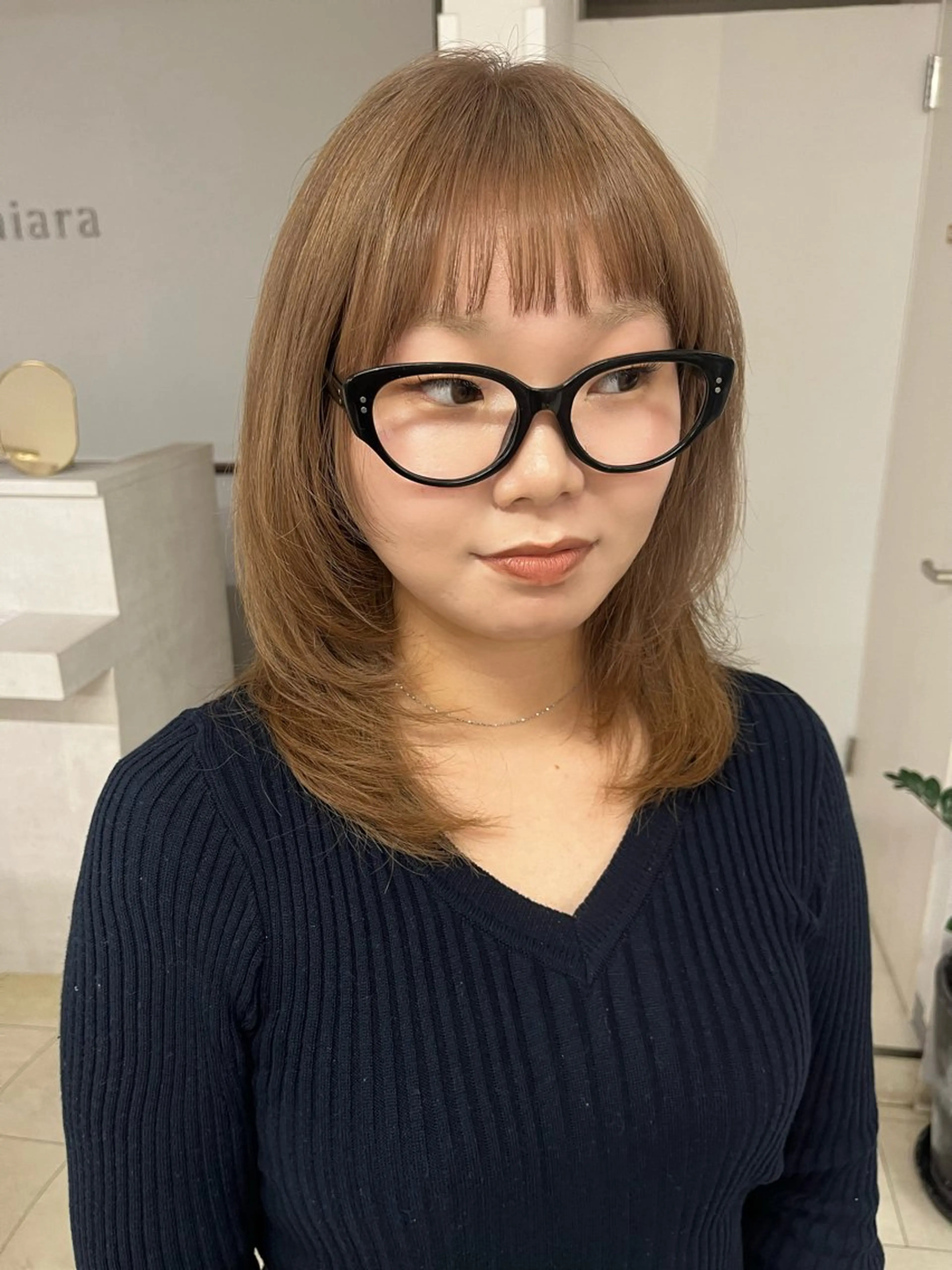 ミディアム カラー 天神美容室💎 艶カラー/ユナのヘアスタイル