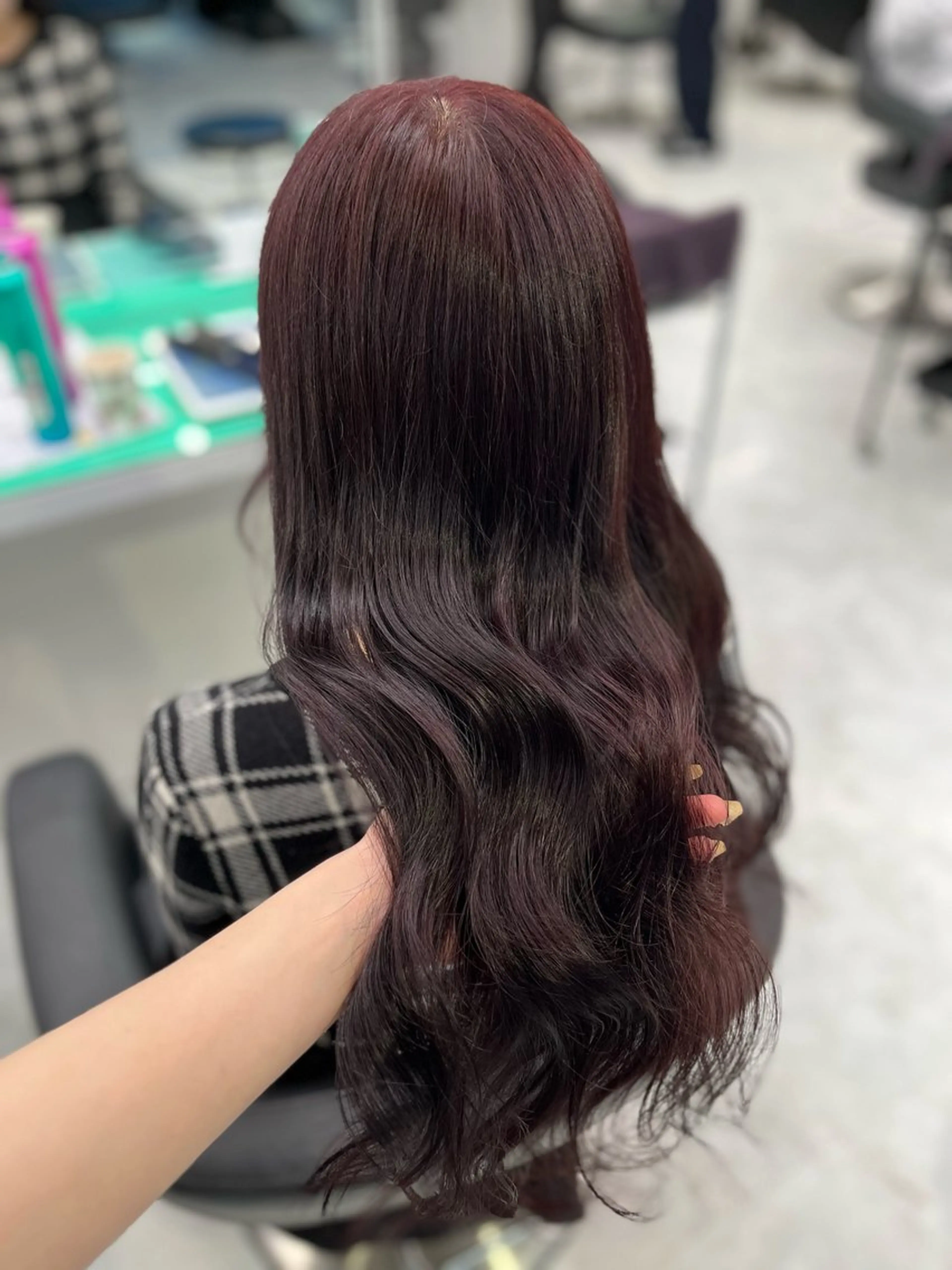 ロング ヘアカラー トリートメント ヘアセット ガーリー♡女の子っぽ ヘア♡ピンクカラー♡のヘアスタイル