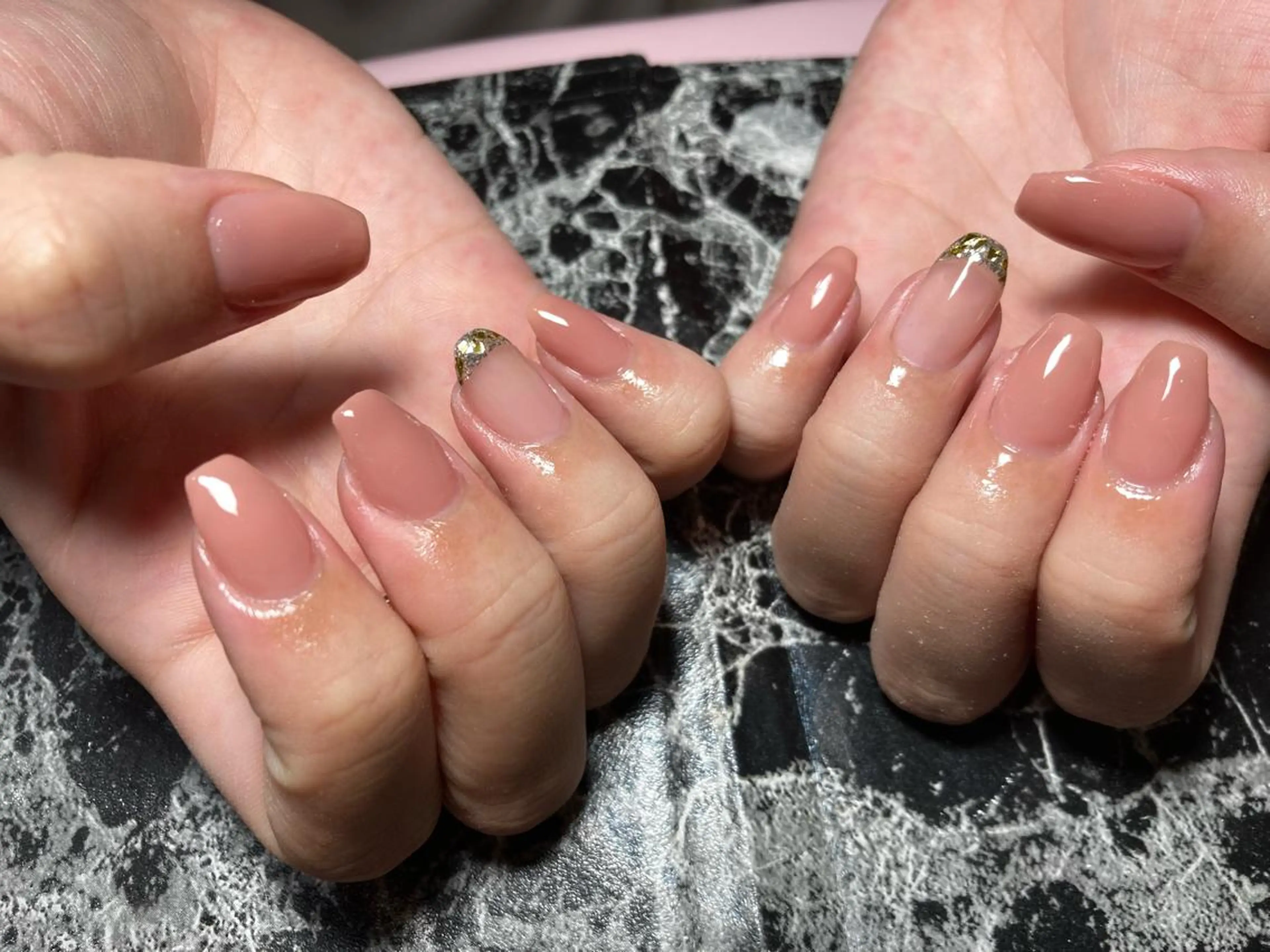 ショート ネイル ハンドネイル フットネイル ✴︎ Delightのネイルデザイン