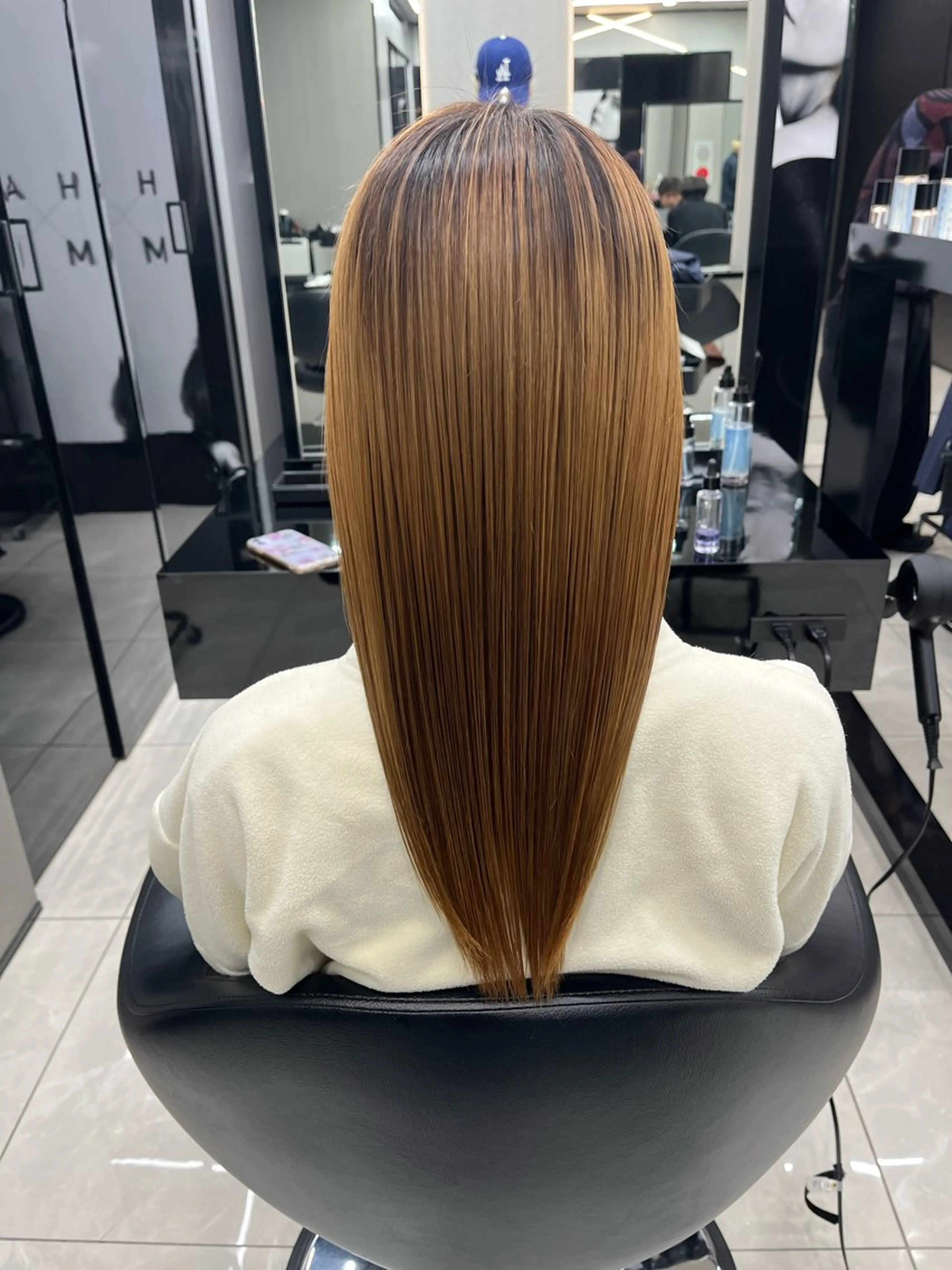 ロング パーマ 若命燿史／レイヤー 縮毛矯正/髪質改善のヘアスタイル