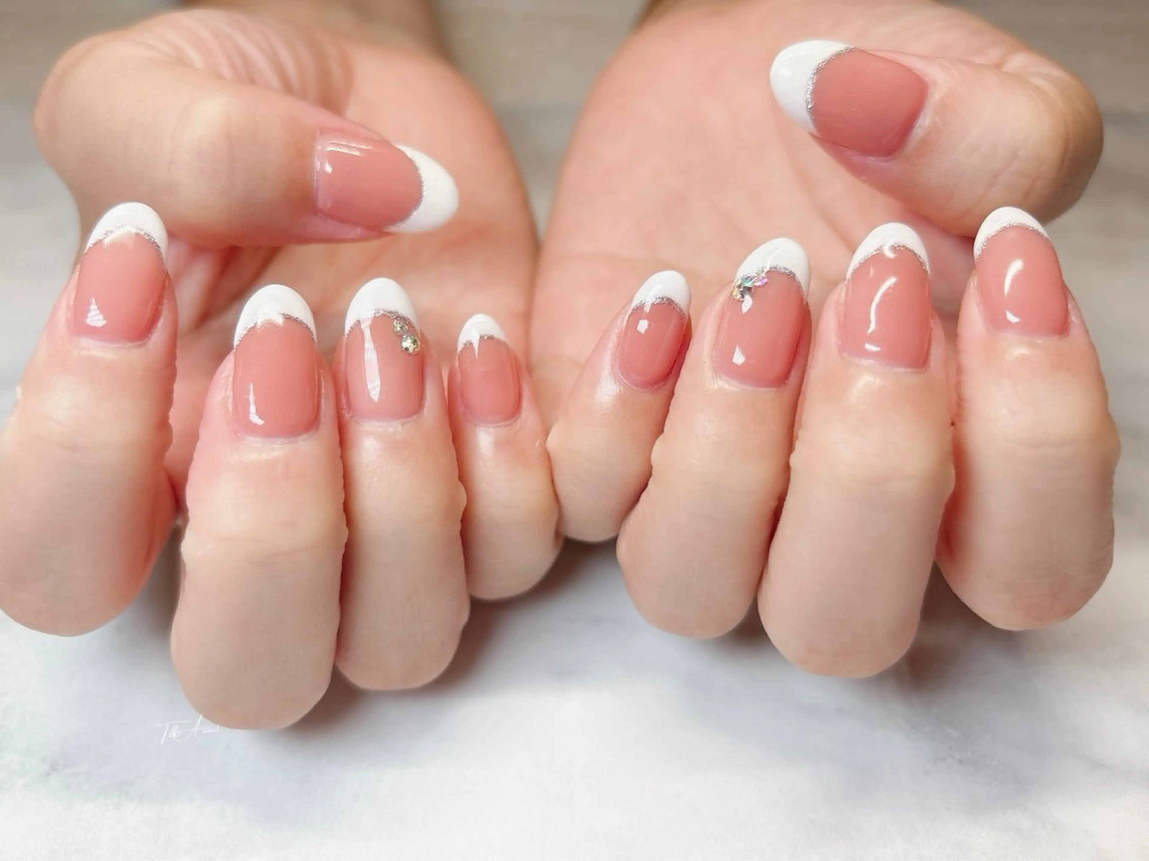 ネイル フレンチネイル ジェルネイル オフィスネイル スカルプネイル シンプルネイル T&A nailのネイルデザイン