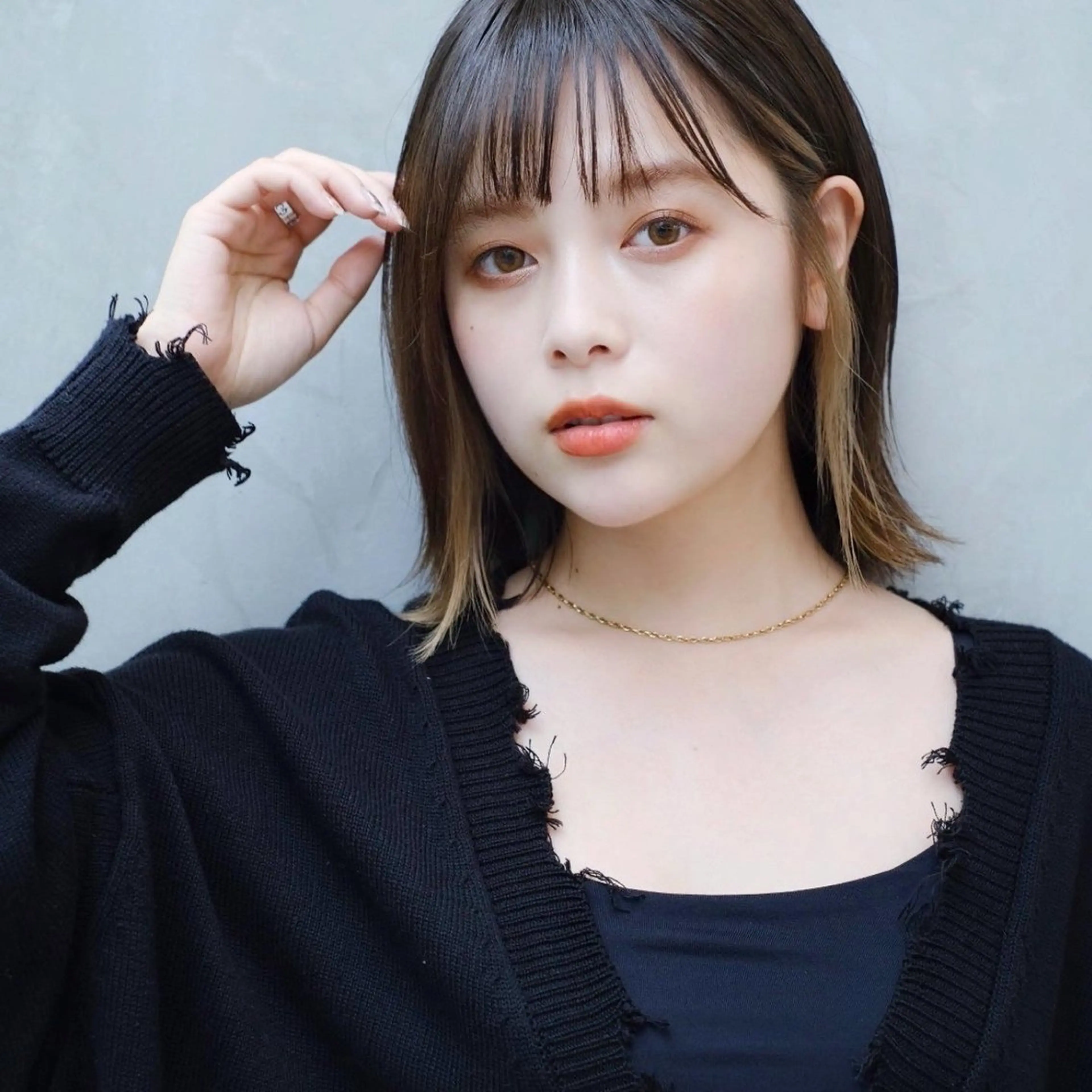 ミディアム カラー インナーカラー ボブ カット ヘアカラー トリートメント 似合わせヘア/ボブ/ ミディアム/Takaのヘアスタイル