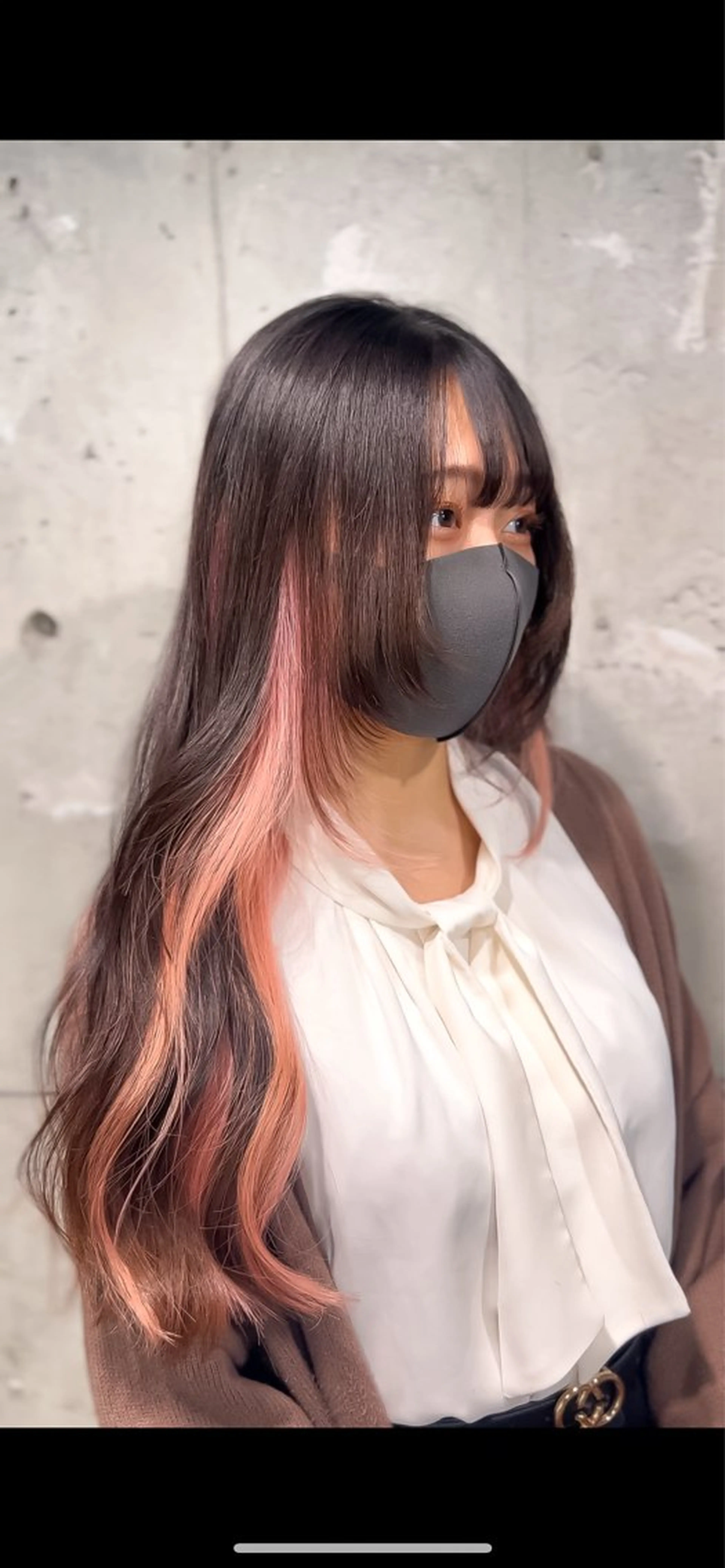 ロング カラー ヘアアレンジ インナーカラー 顔まわりレイヤー 韓国風ヘア レイヤーカット ウルフカット 【縮毛矯正ブリーチ】 MANATO🌈のヘアスタイル