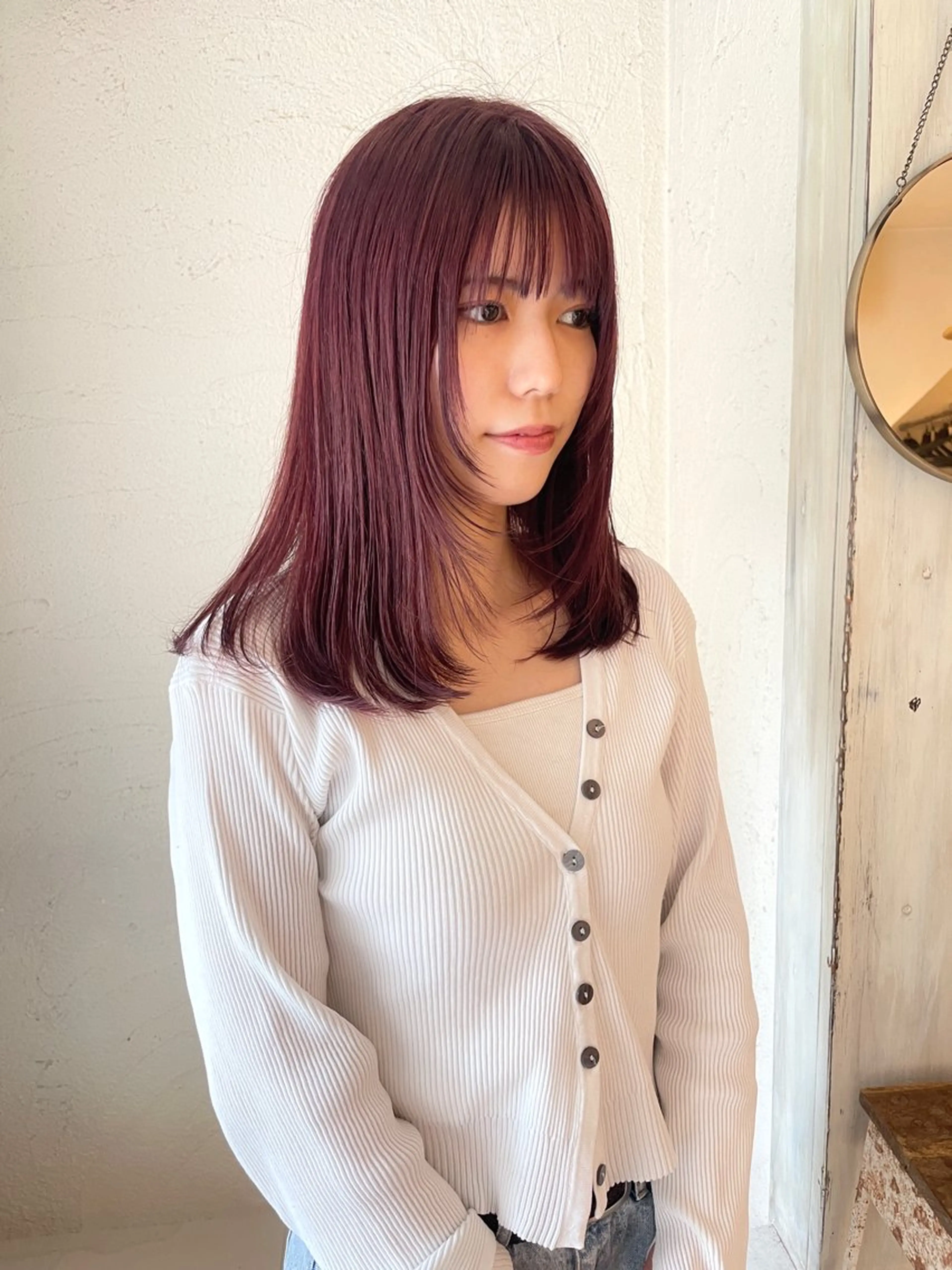 ミディアム カラー 🙃 透明感カラー/ボブのヘアスタイル