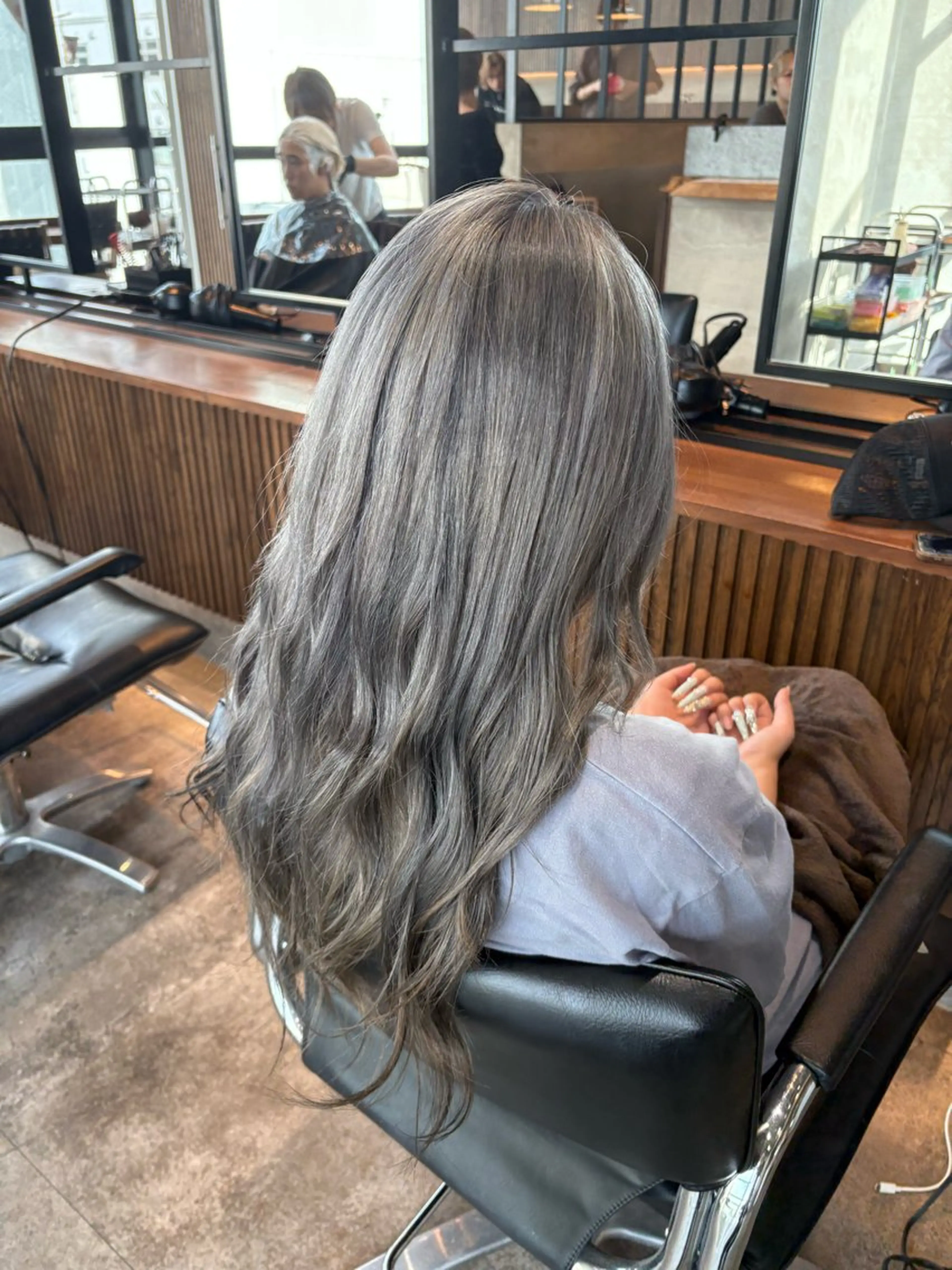 ロング ヘアカラー トリートメント 渋谷/韓国レイヤー ハッシュ/堅亘🟩のヘアスタイル