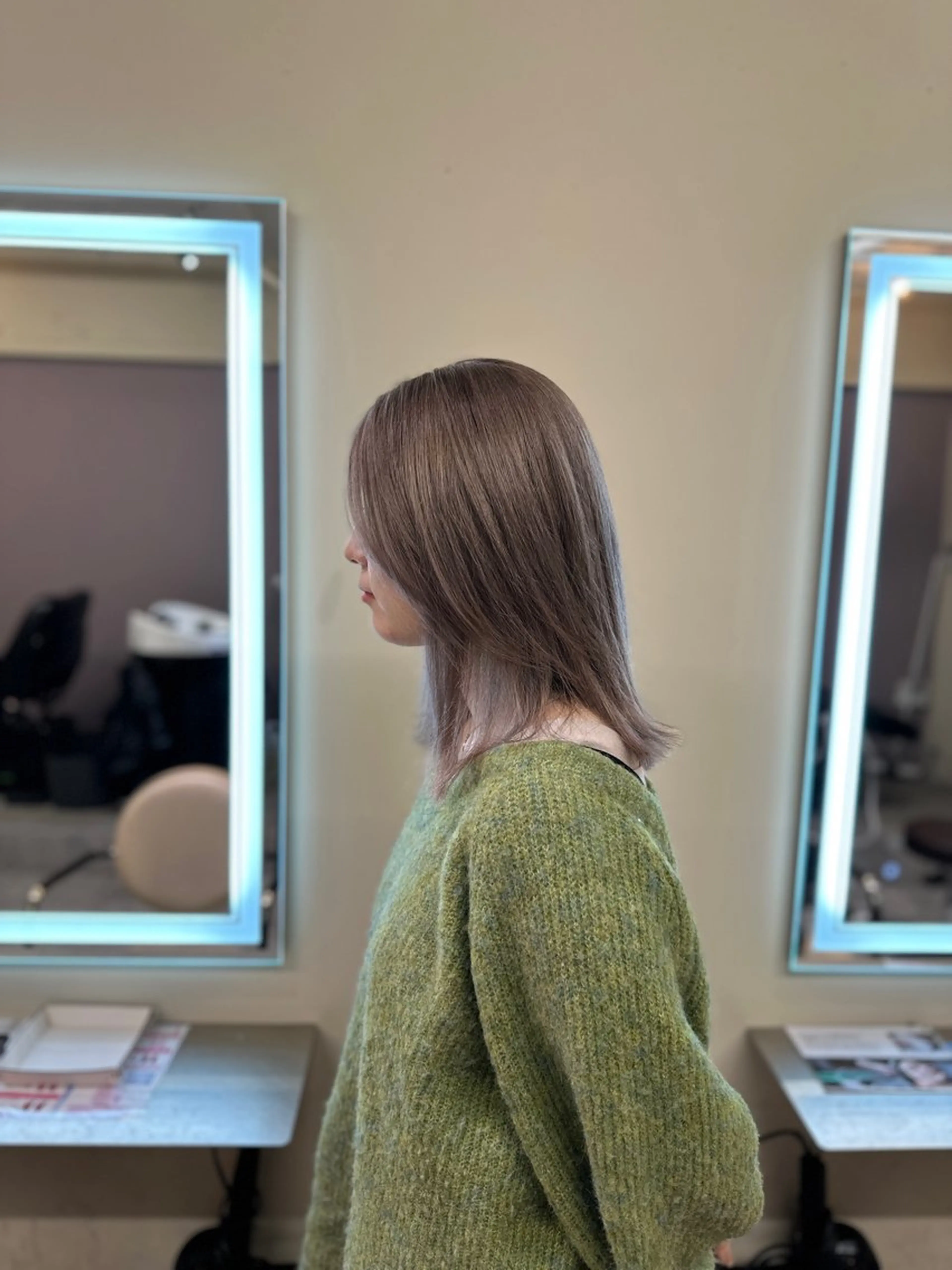 ミディアム カラー アディクシーカラー バレイヤージュ ブリーチ デザインカラー ダブルカラー カット ヘアカラー トリートメント opus 店長大和 レイヤー/赤み消しのヘアスタイル