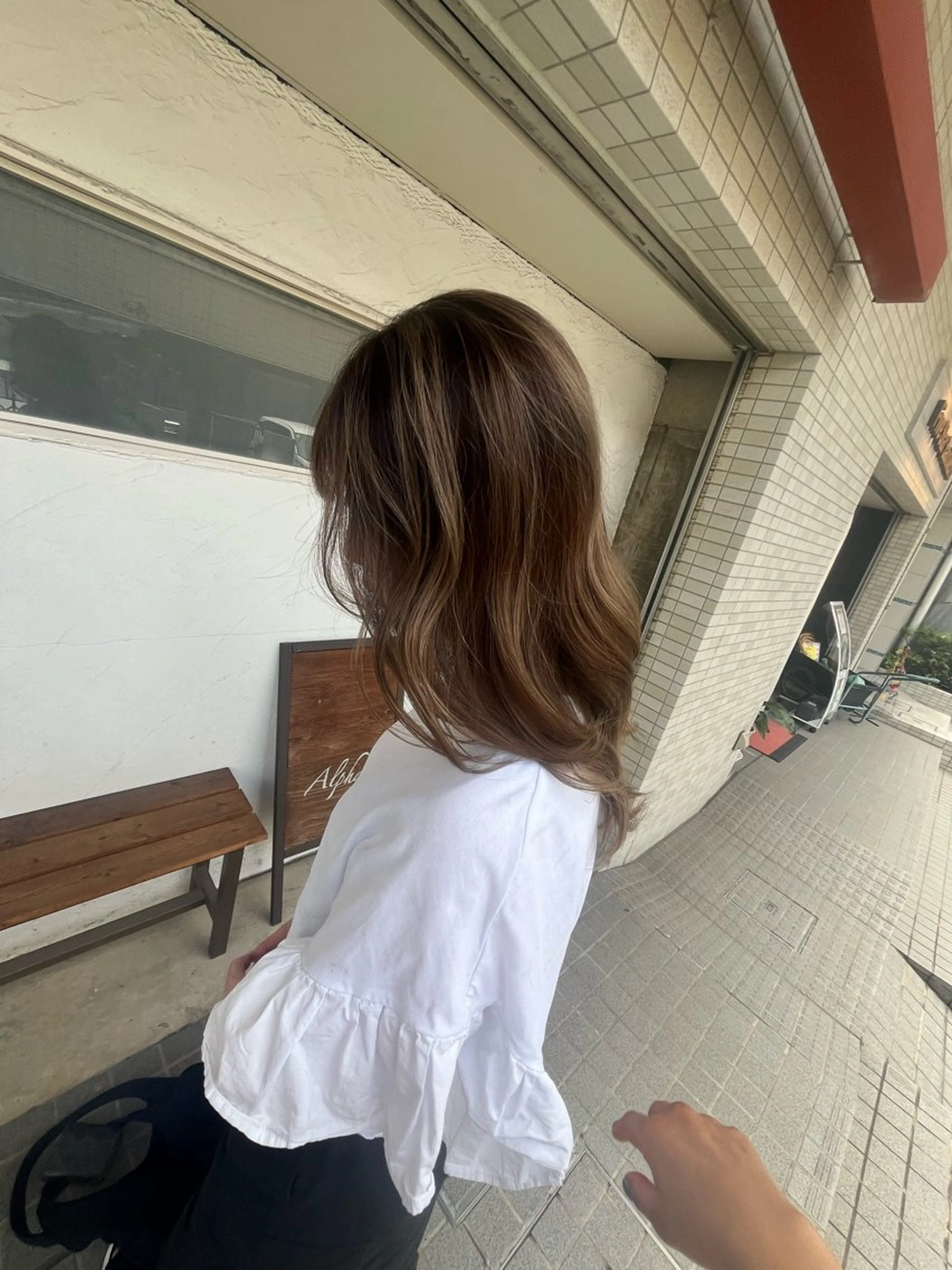 セミロング ヘアカラー ヘッドスパ 正分 真美のヘアスタイル