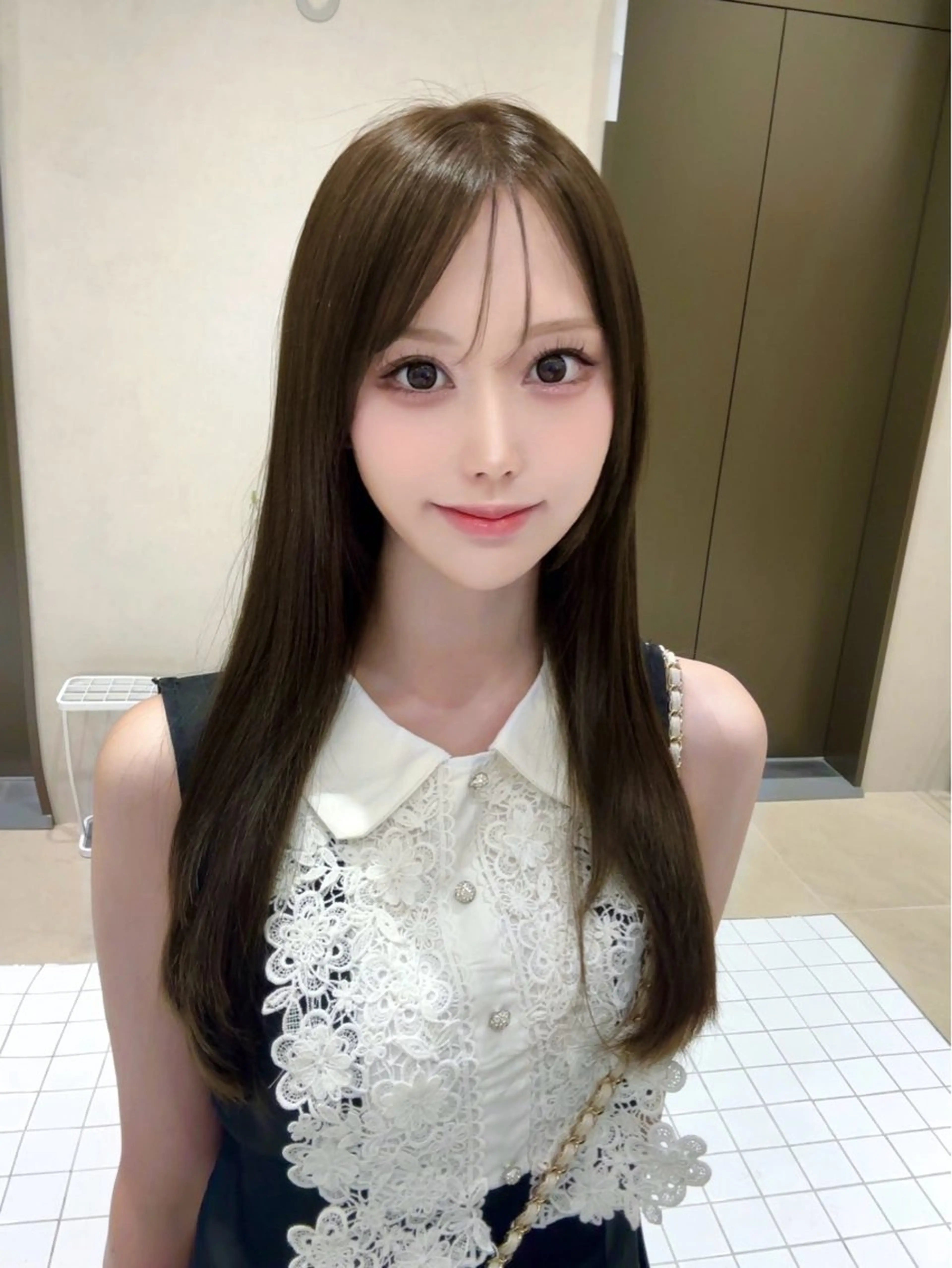 ロング カラー カット ヘアカラー トリートメント 韓国ヘア🤍顔周り/ 髪質改善✨/林遼一郎のヘアスタイル