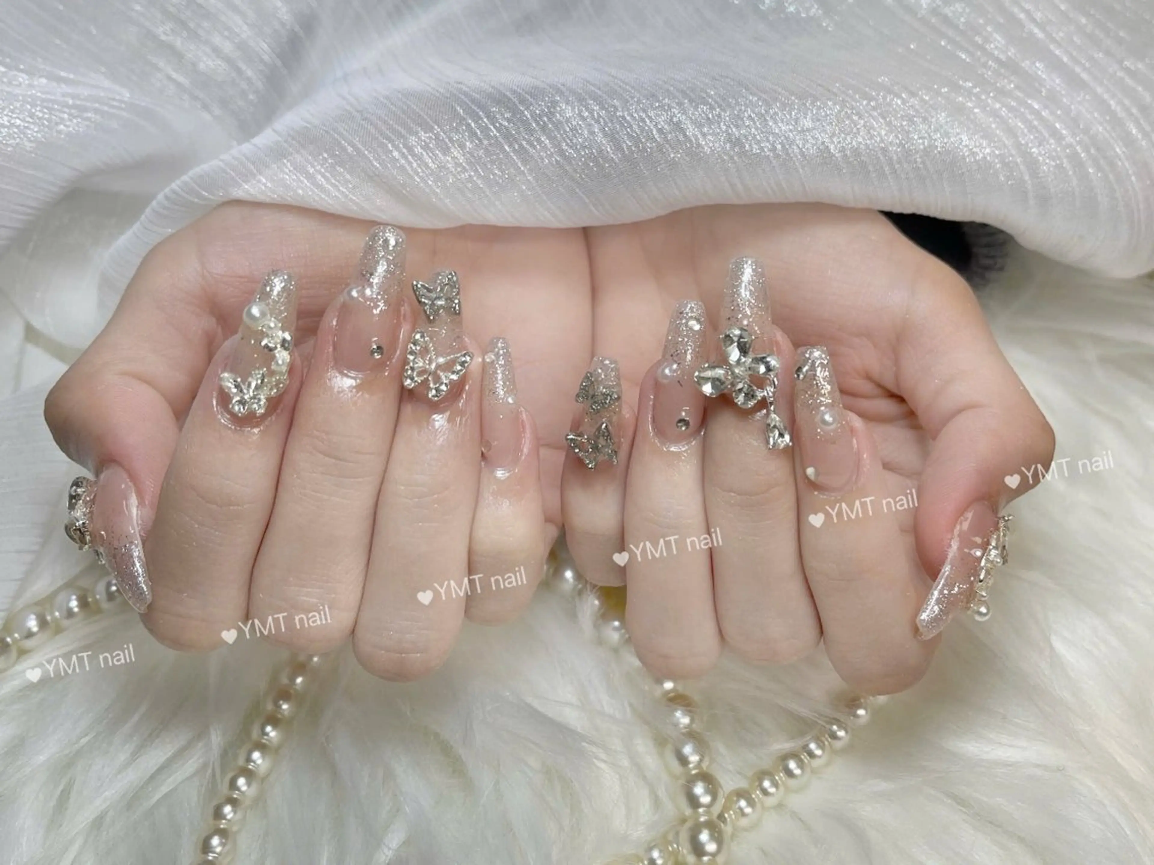 ネイル 長さ出し フットネイル ジェルネイル 韓国ネイル マグネットネイル ハンドネイル YMT NailStudioのネイルデザイン