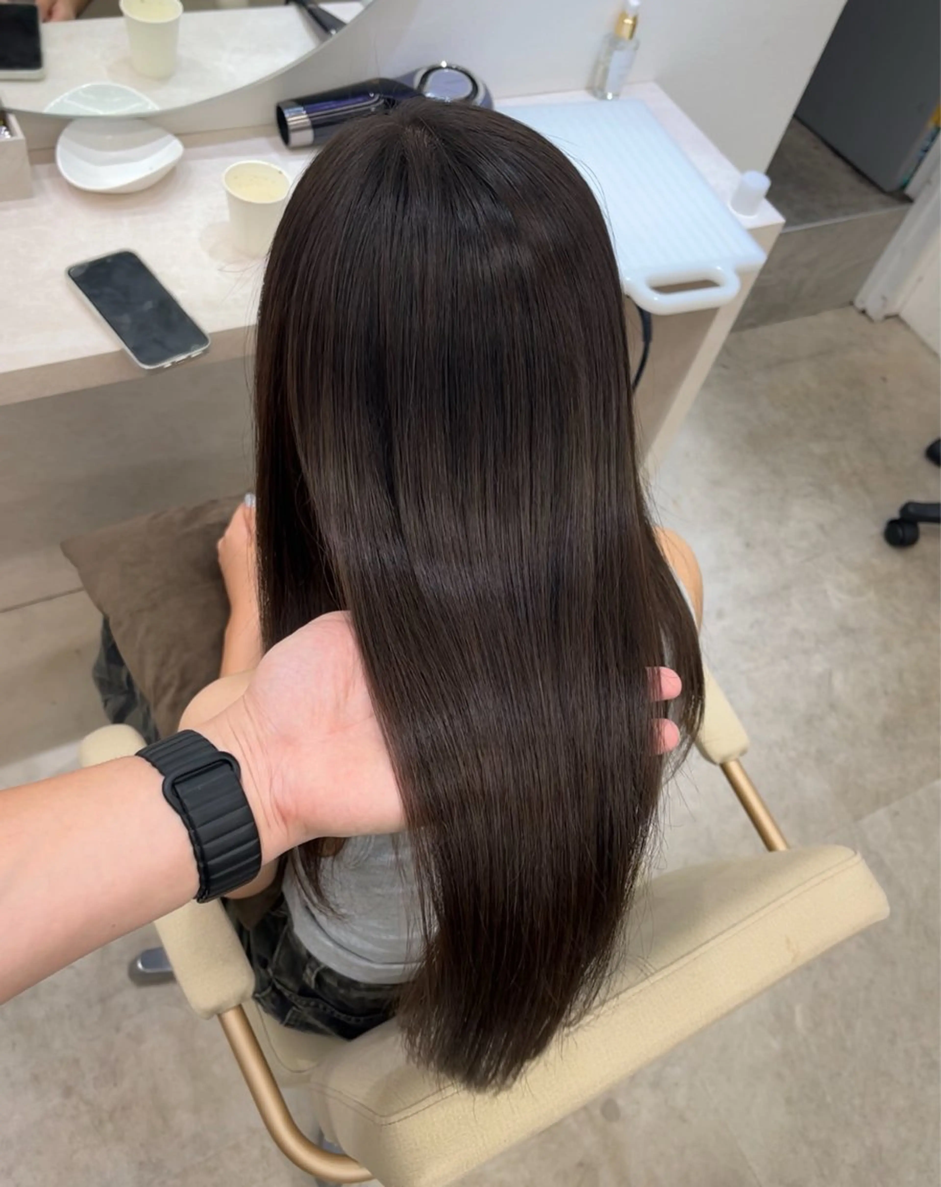 ロング カット 縮毛矯正 トリートメント 髪質改善/縮毛矯正 梅田茶屋町/西尾祐作のヘアスタイル