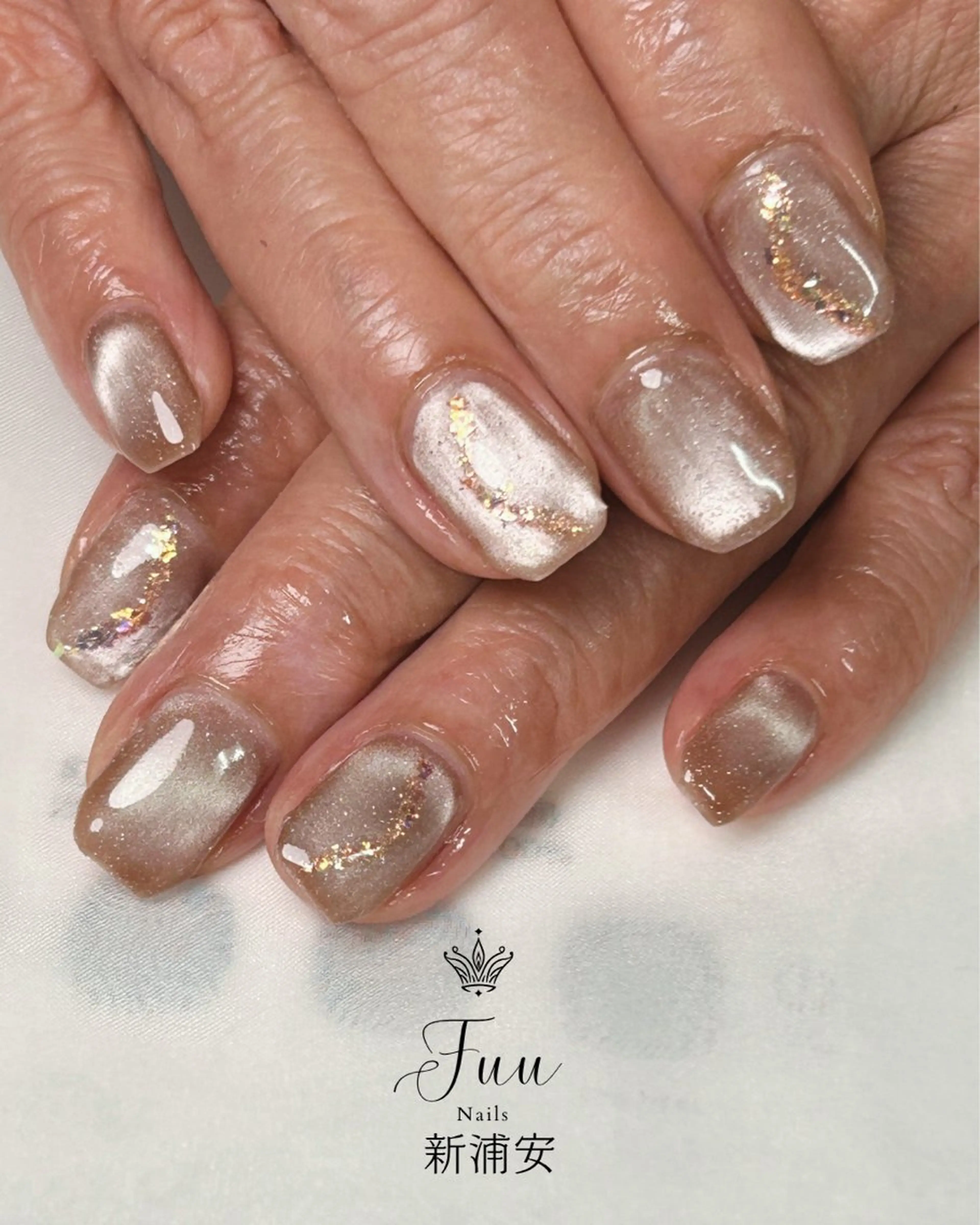 ネイル アートネイル フラワーネイル マグネットネイル ミラーネイル ニュアンスネイル ハンドネイル 犬のいるネイルサロン Fuu nailsのネイルデザイン