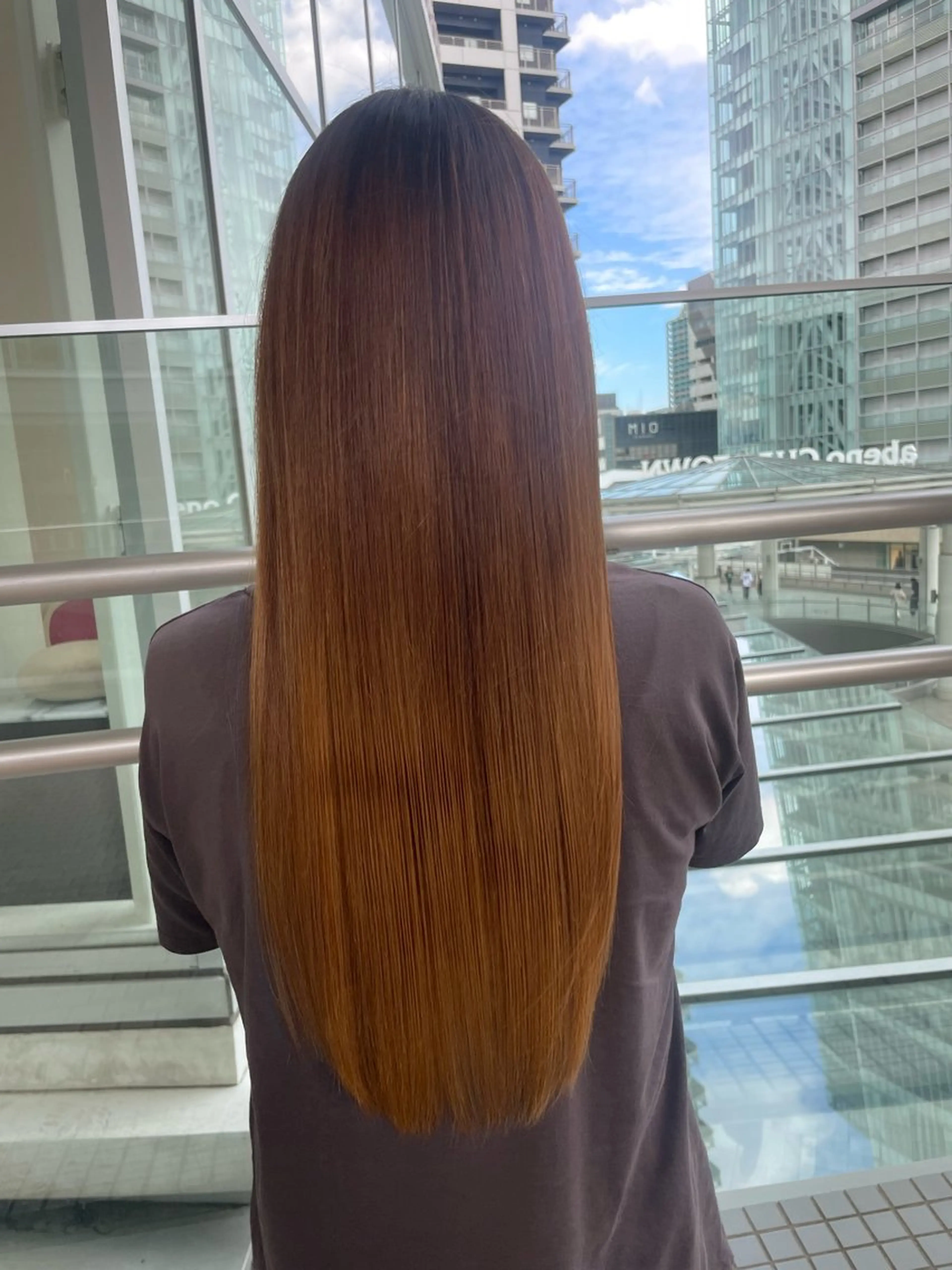 ロング パーマ 髪質改善 縮毛矯正 k-twoたき✨艶感 カラー／美髪矯正のヘアスタイル