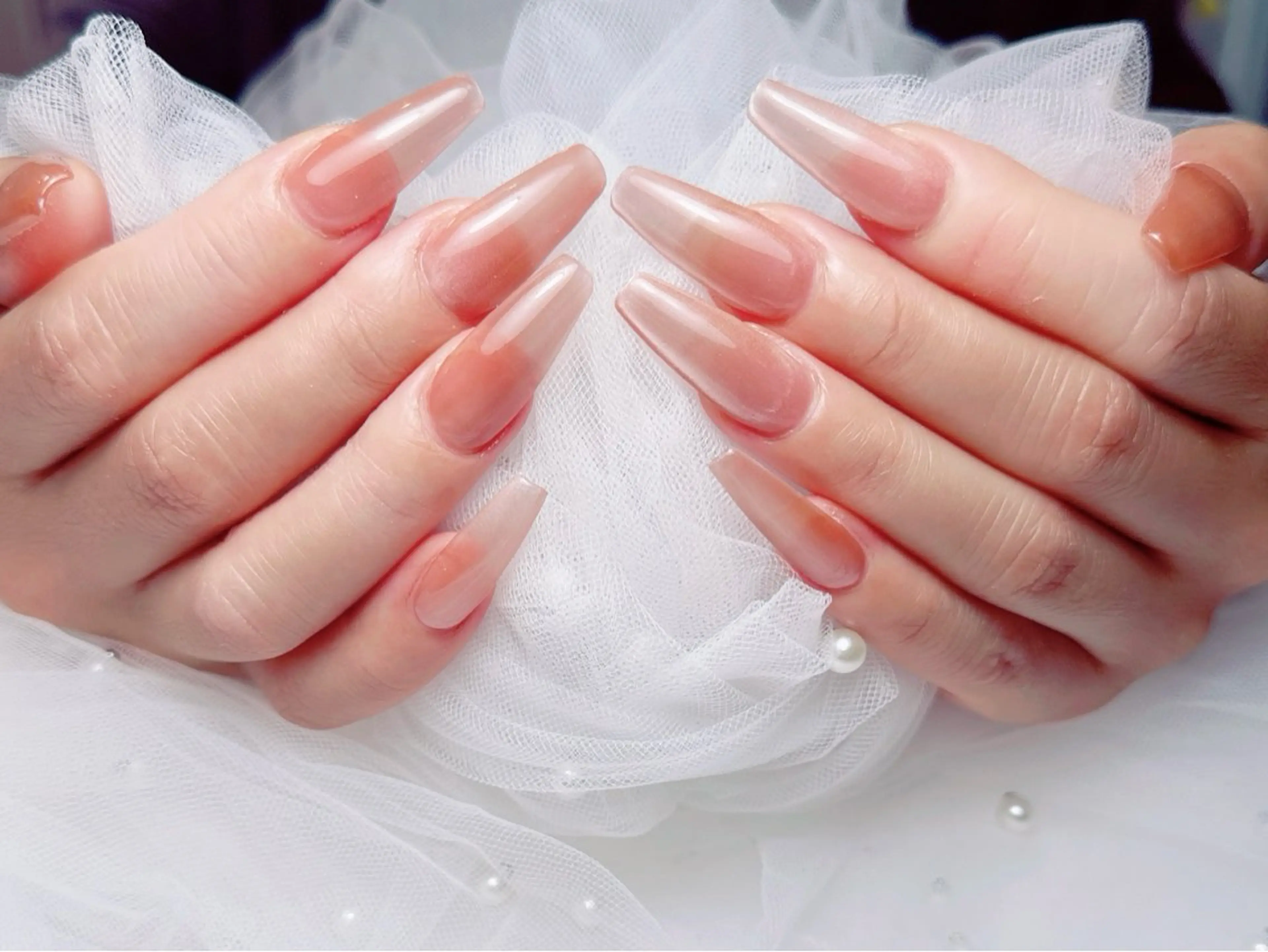 ネイル フレンチネイル ジェルネイル ハート 韓国ネイル マグネットネイル ハンドネイル ネイルサロン lotusのネイルデザイン