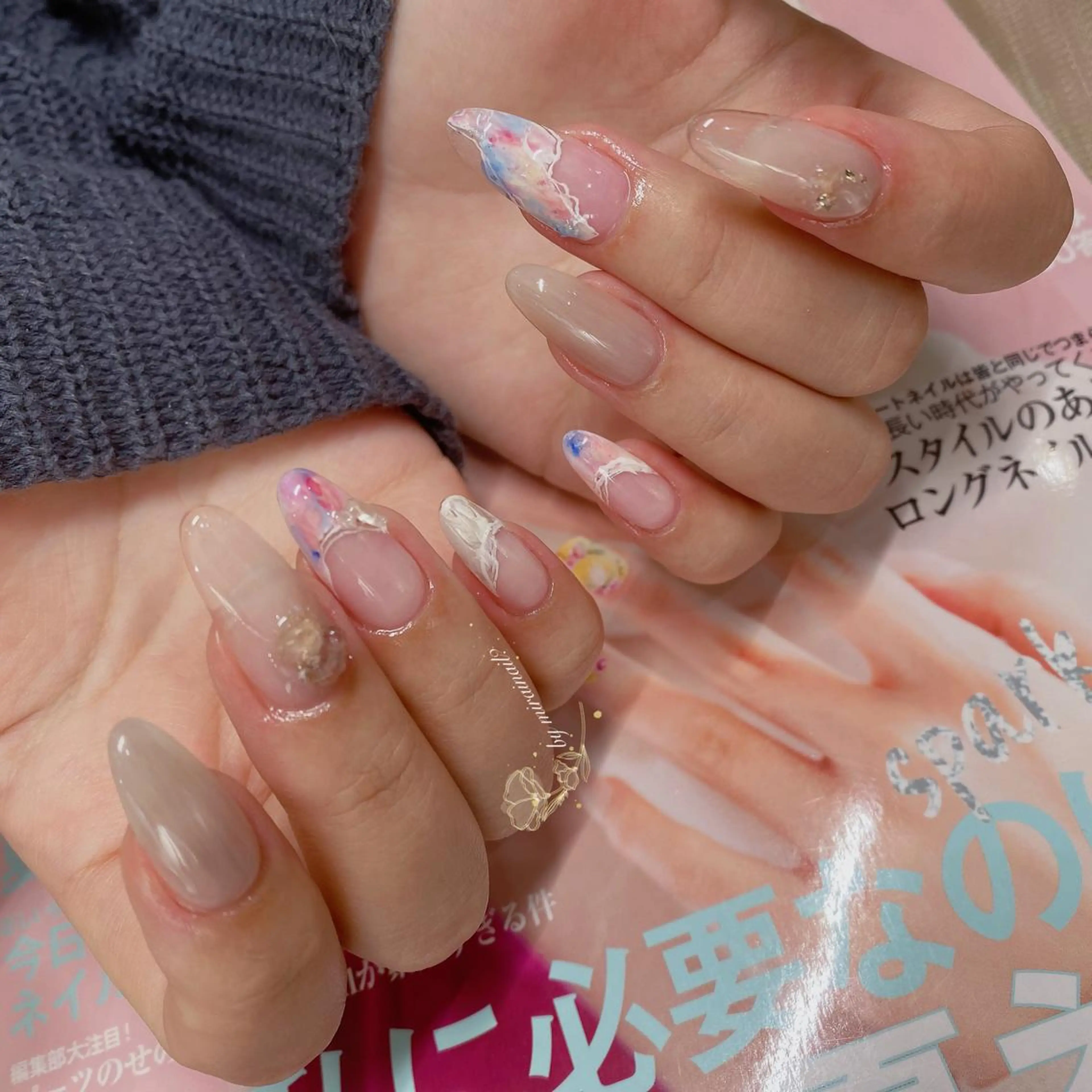 ネイル 持ち込み ネイルサロン 9Carats神田のネイルデザイン