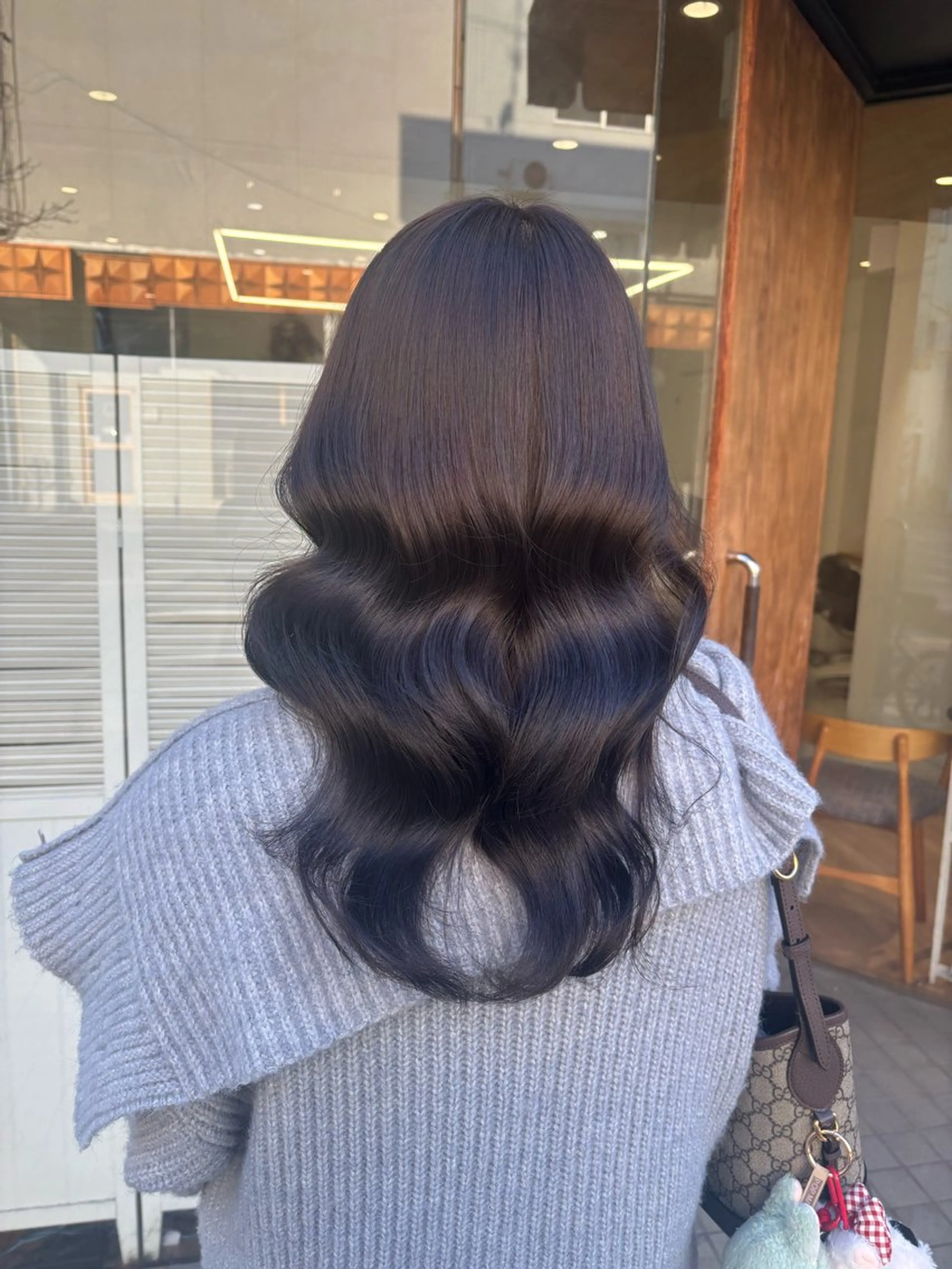 ロング アッシュ ヘアカラー トリートメント ミズノ アイ 🪅のヘアスタイル