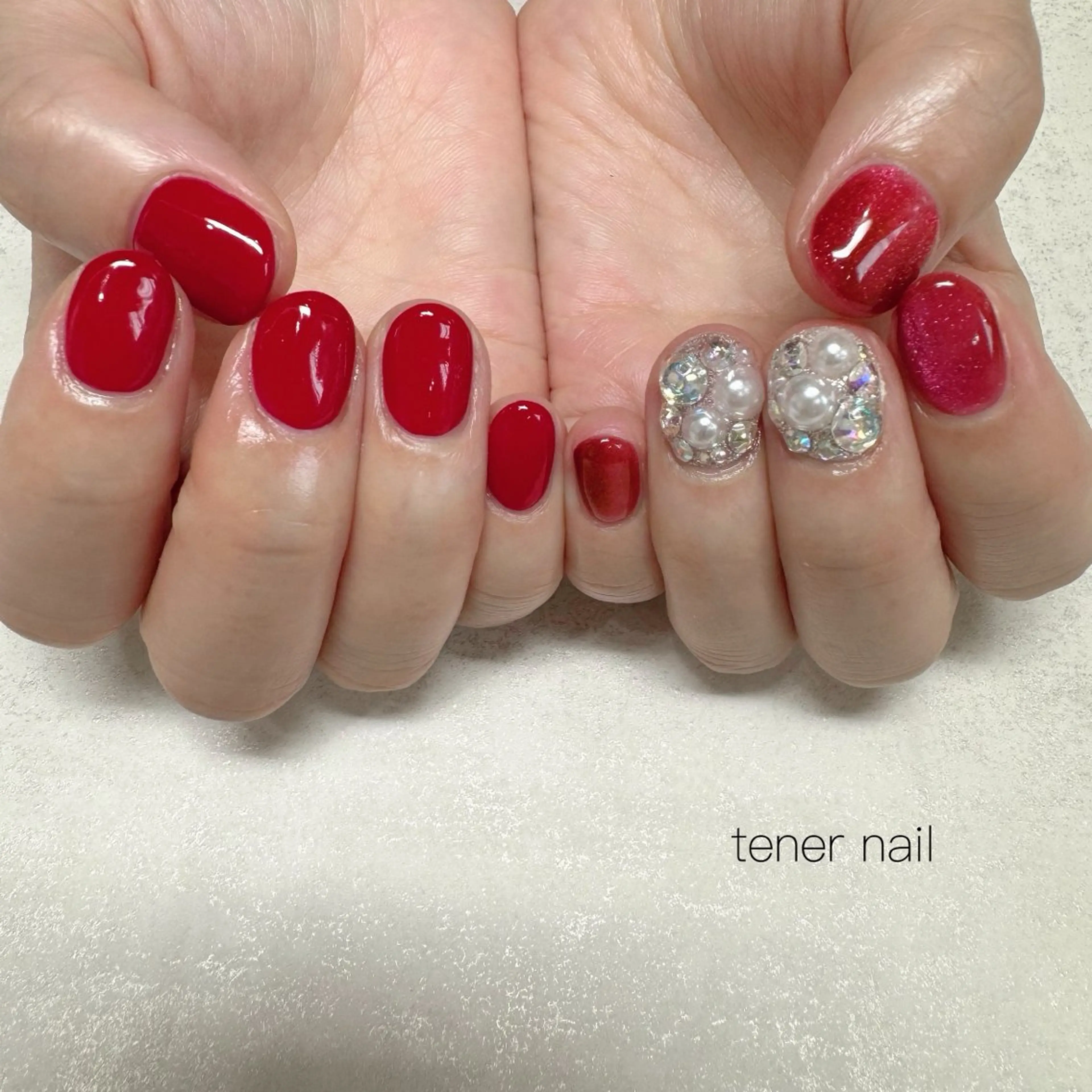 ネイル ストーンネイル ハンドネイル テネルネイル tener nailのネイルデザイン