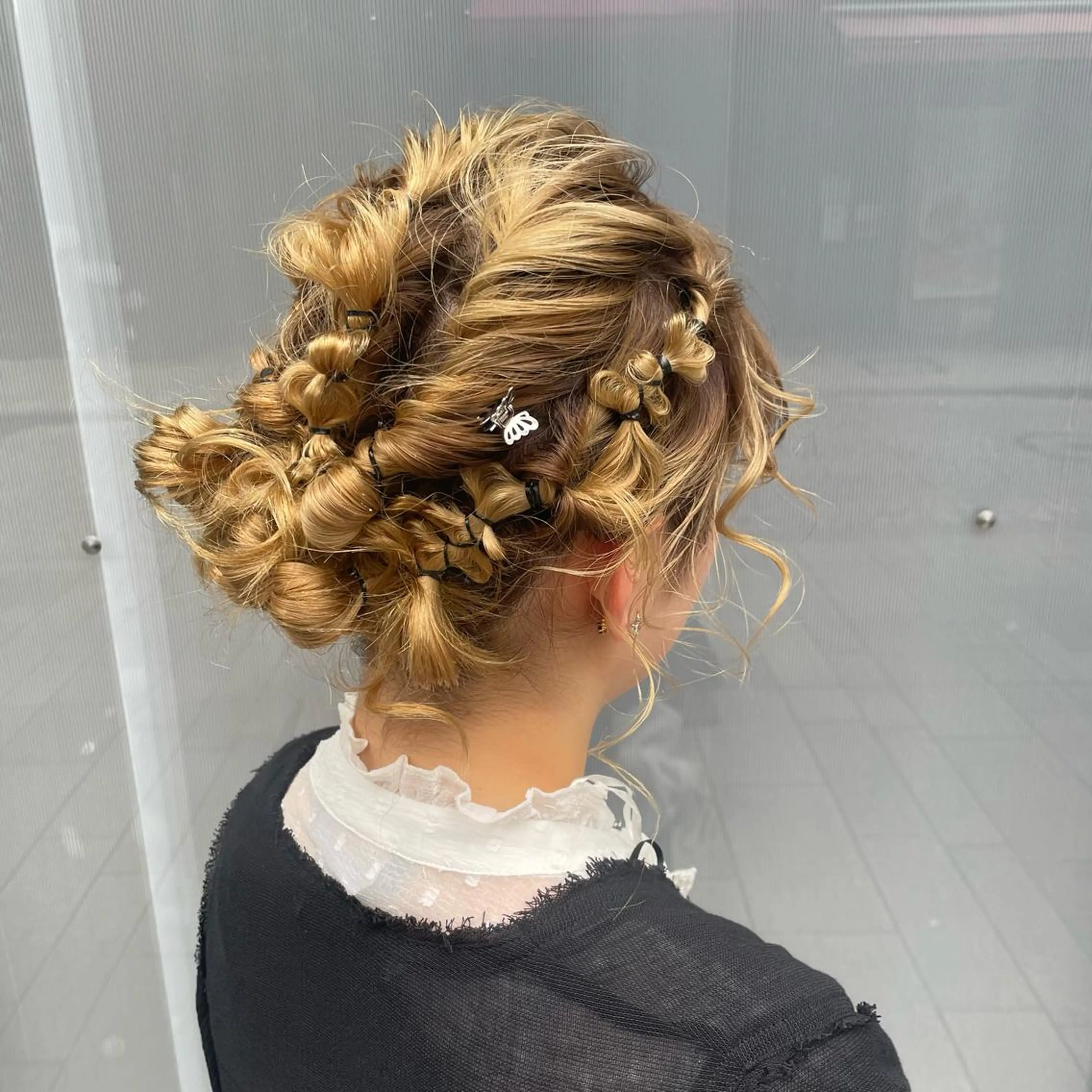 セミロング ヘアアレンジ 松永 梨央のヘアスタイル