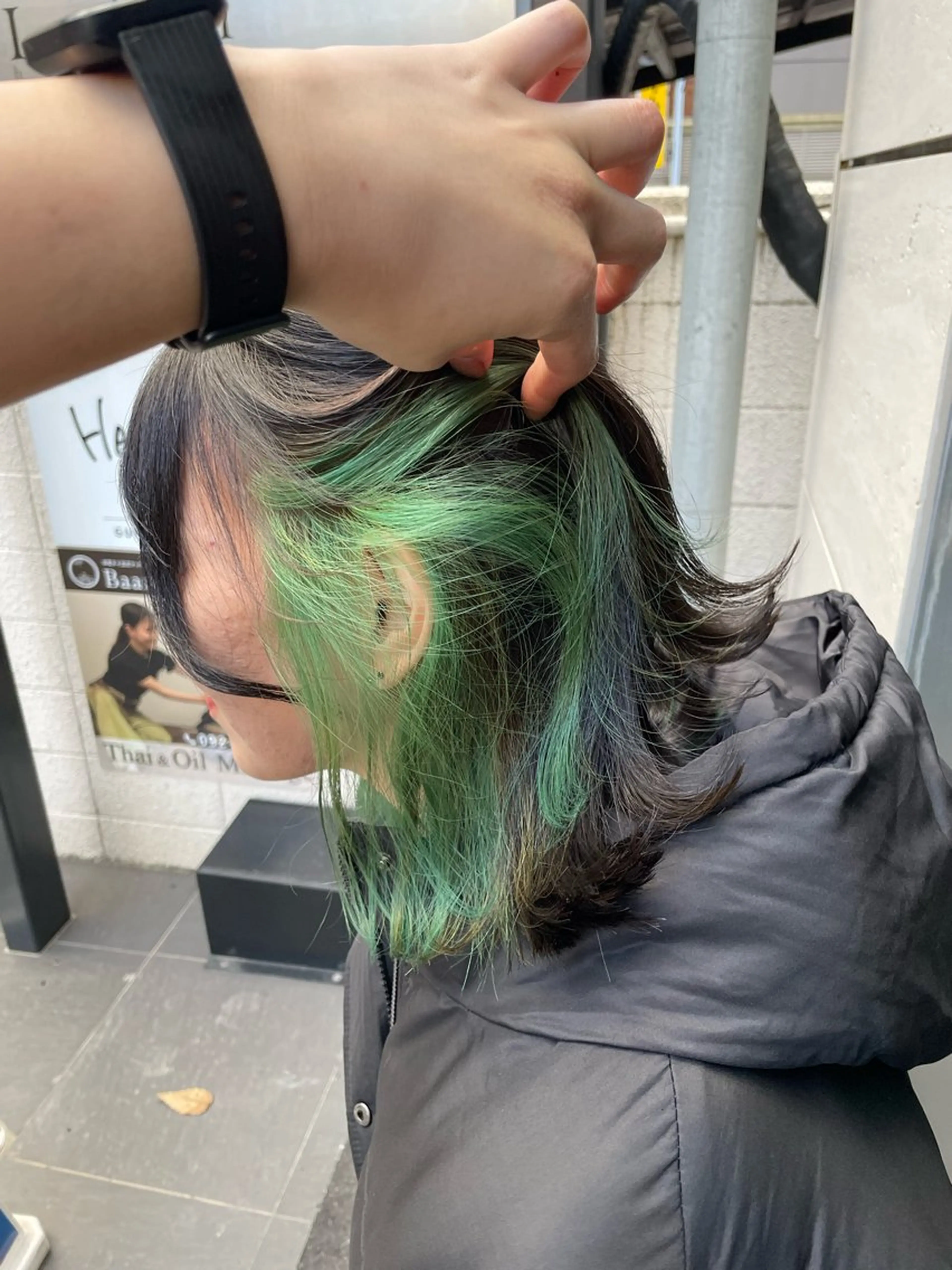 ミディアム カラーブリーチ特化 石原勇希のヘアスタイル